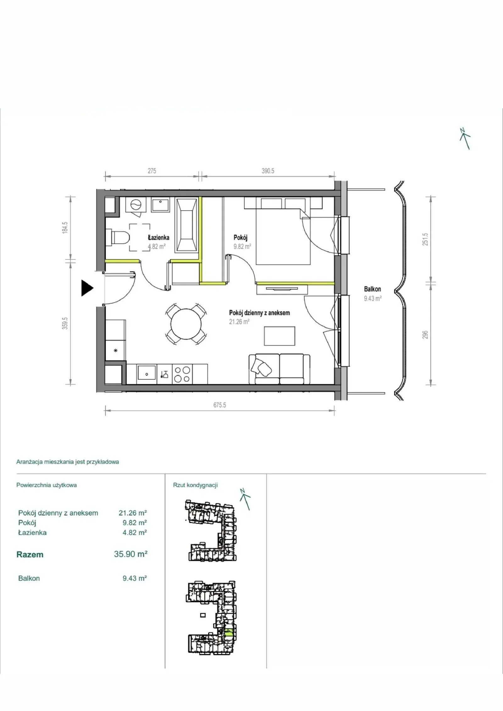 Floor plan: Apartment no. B/2/141