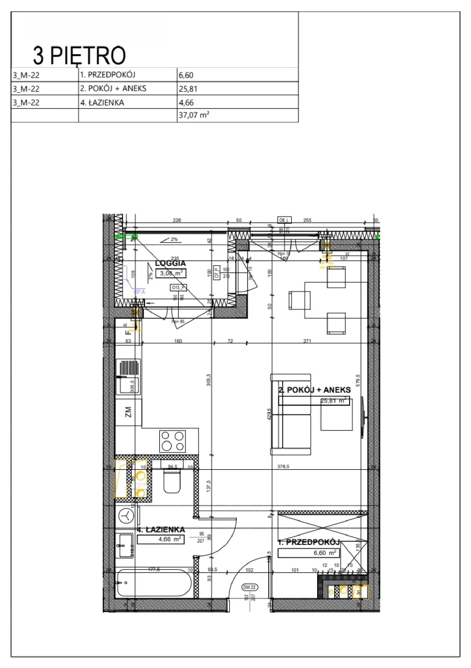 Планировка: Квартира № B38