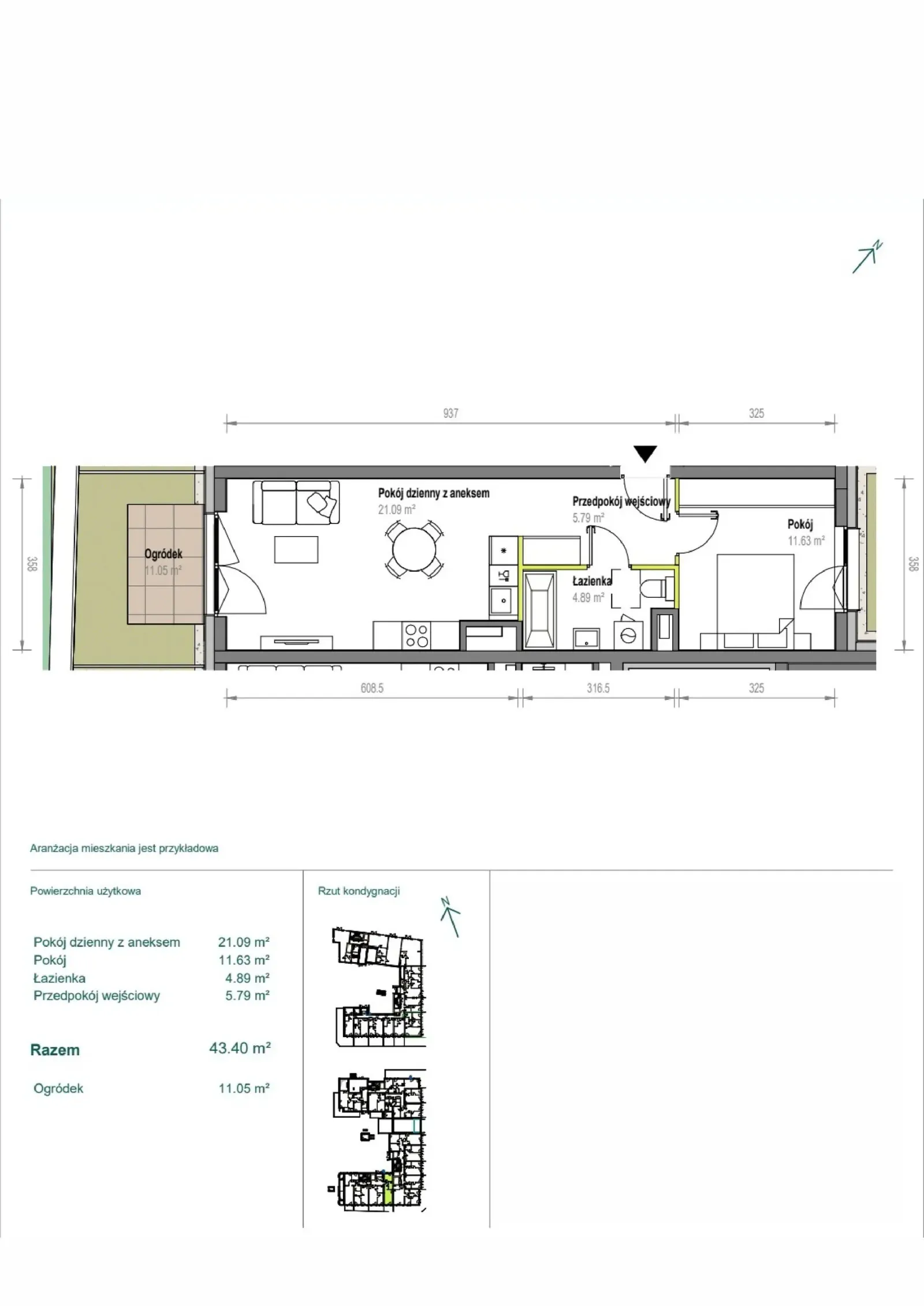 Floor plan: Apartment no. B/3/154