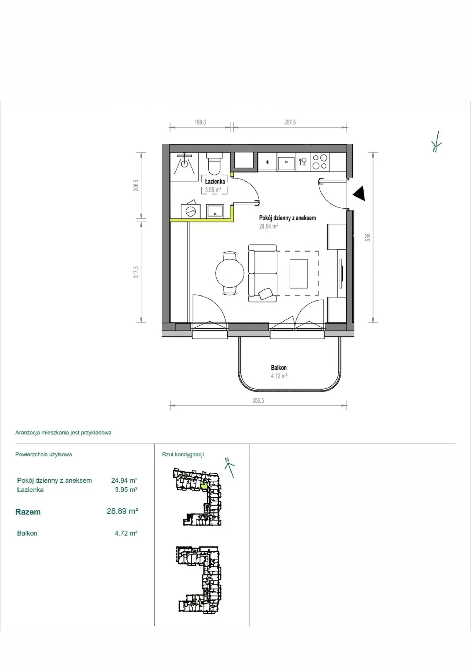 Floor plan: Apartment no. A/2/73