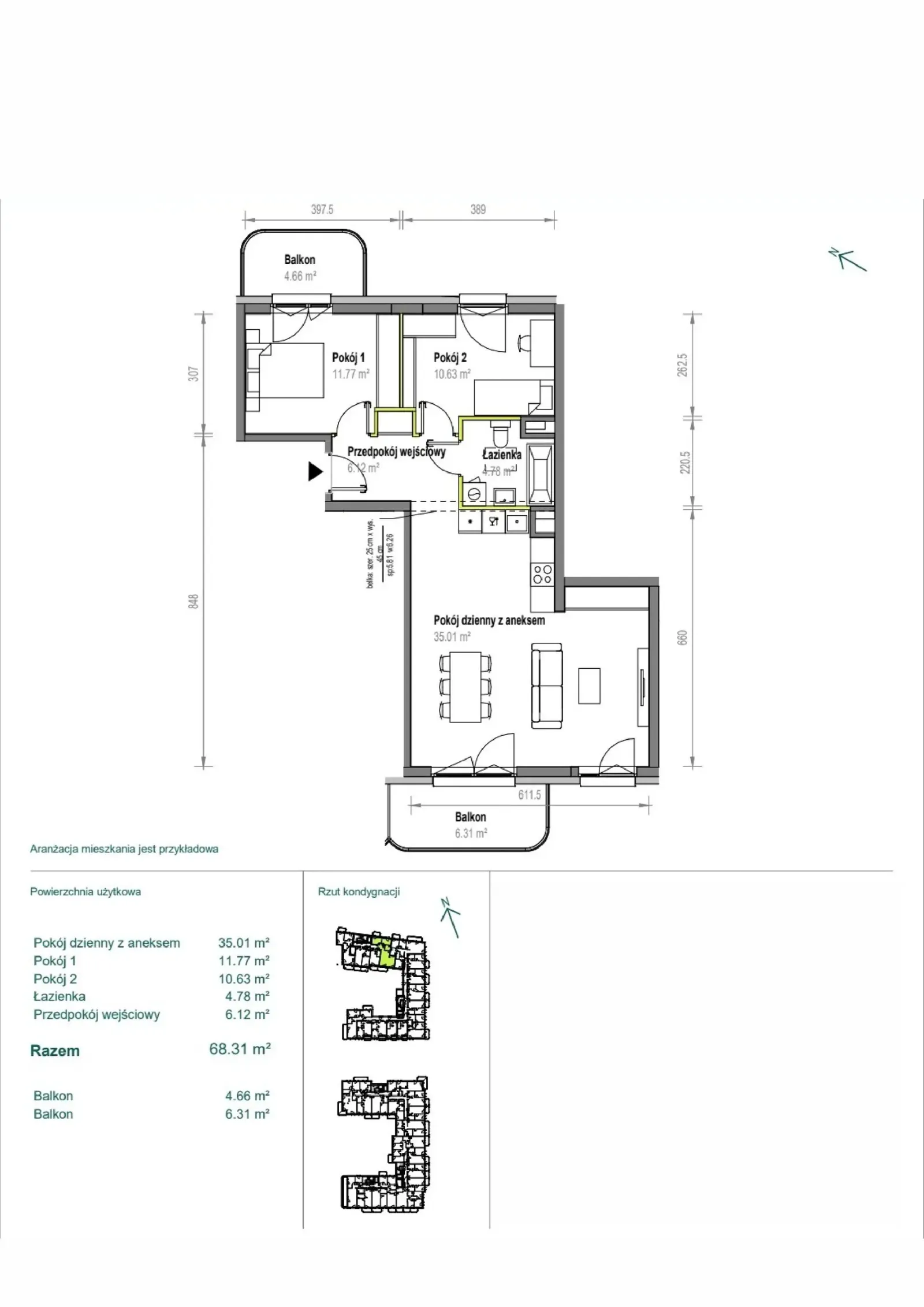 Floor plan: Apartment no. A/1/1