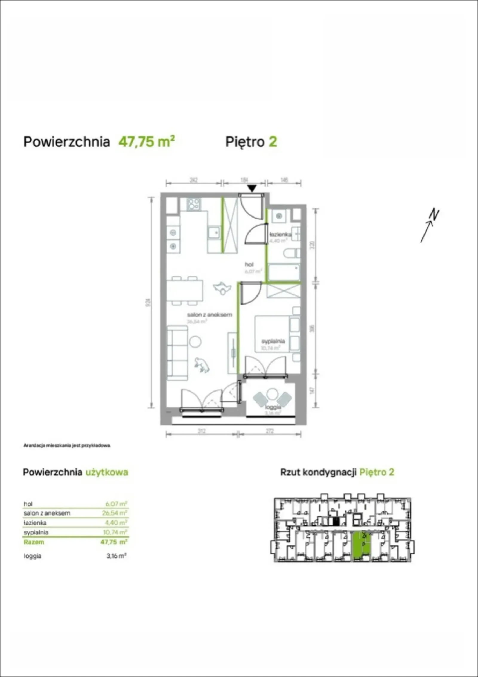 Floor plan: Apartment no. 2/A/04