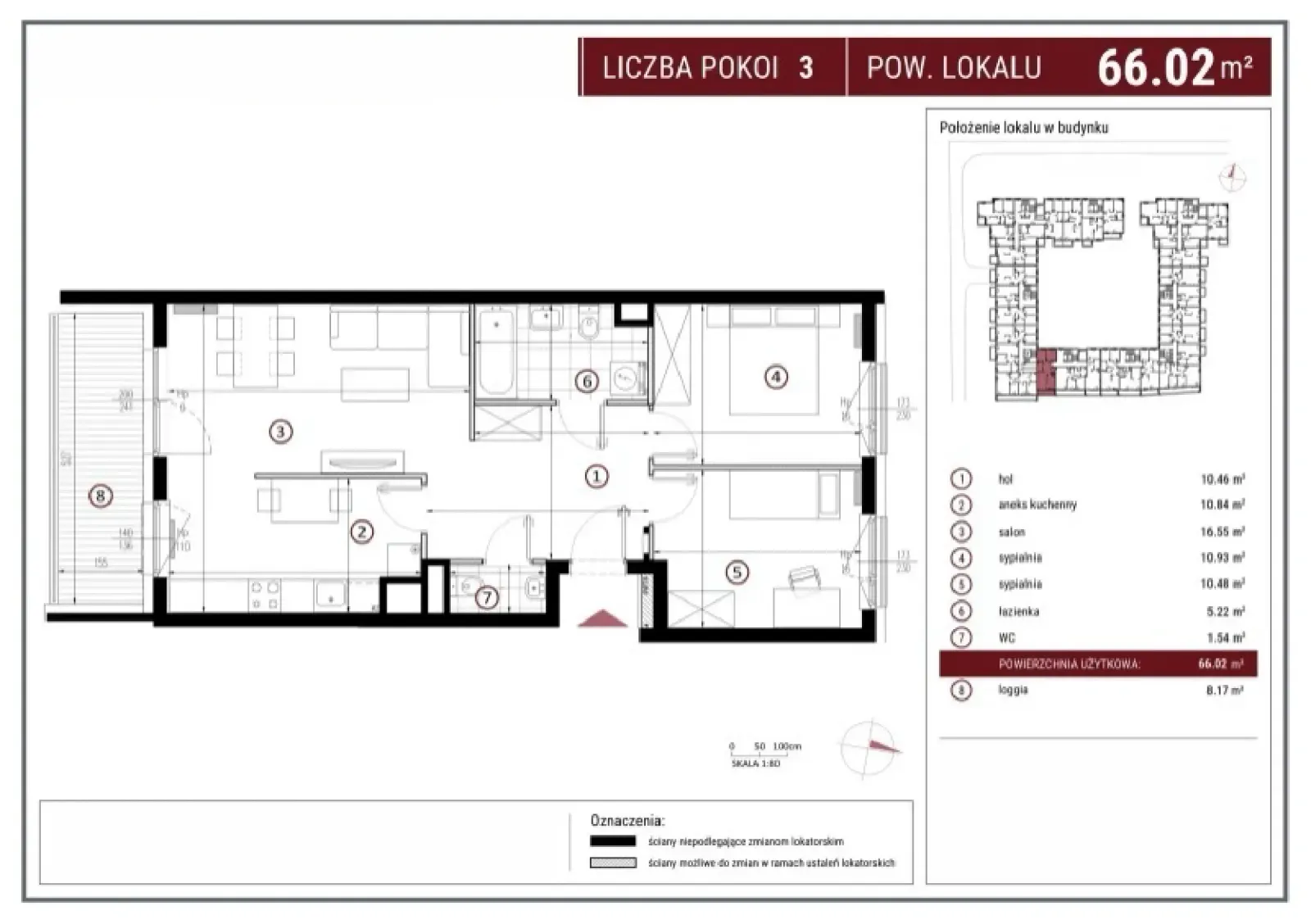 Floor plan: Apartment no. E/3/109