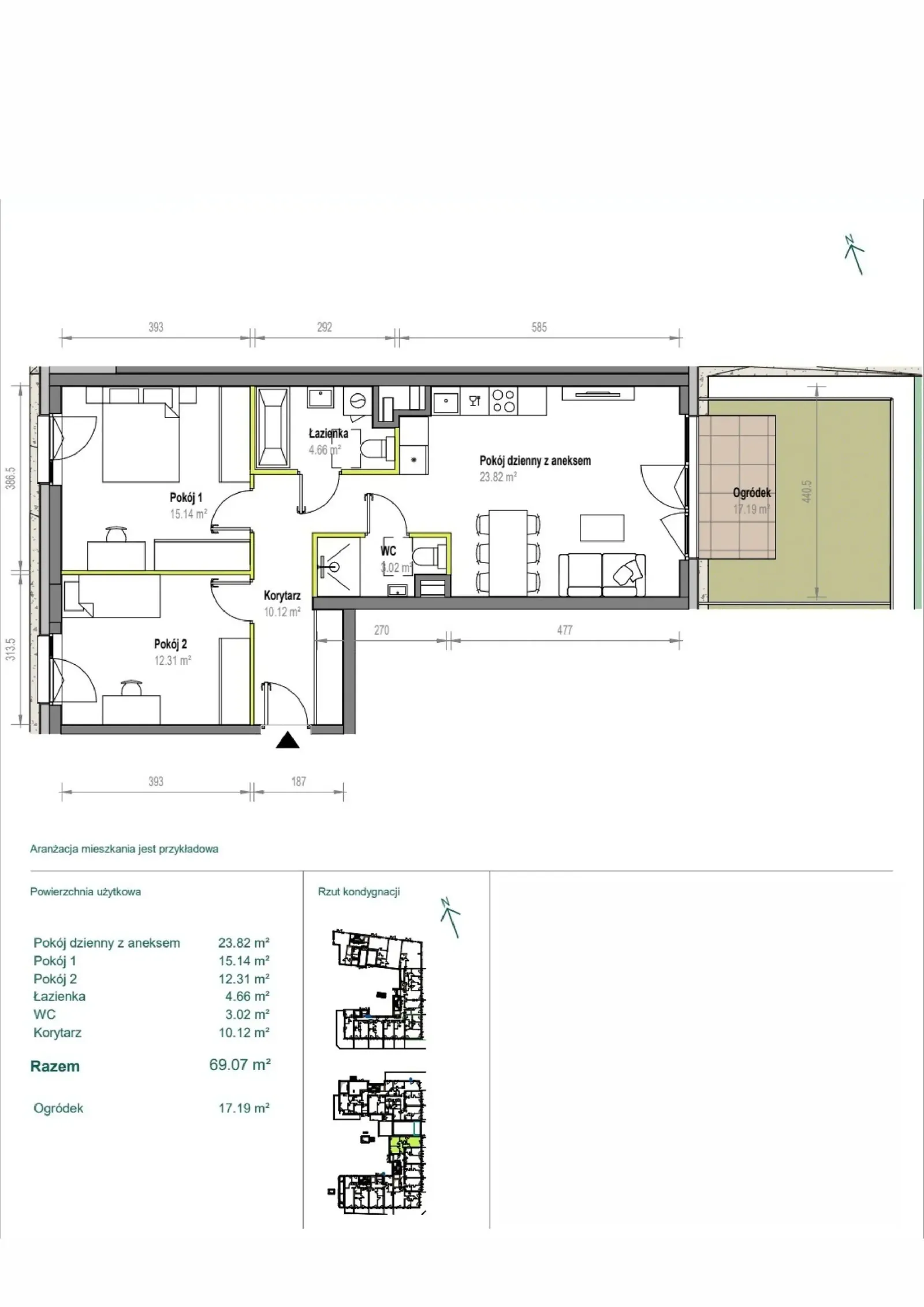 Floor plan: Apartment no. B/2/124