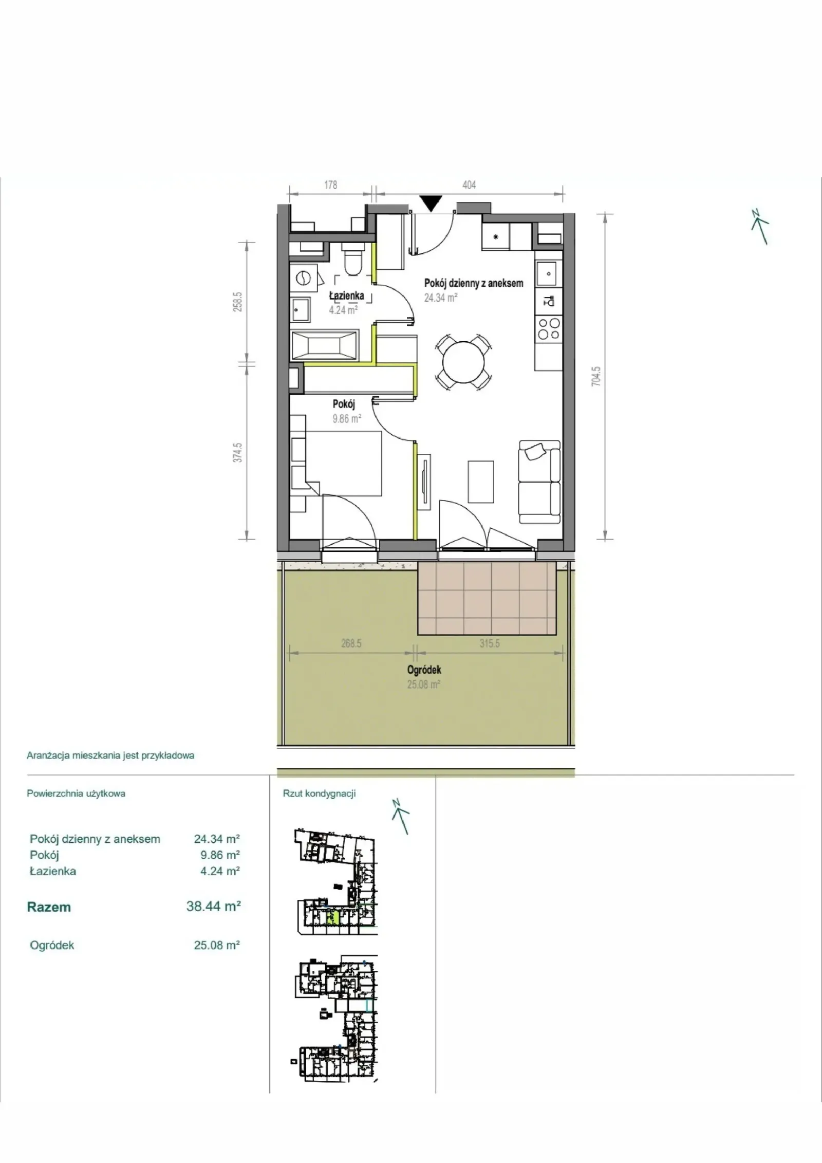 Floor plan: Apartment no. A/2/26