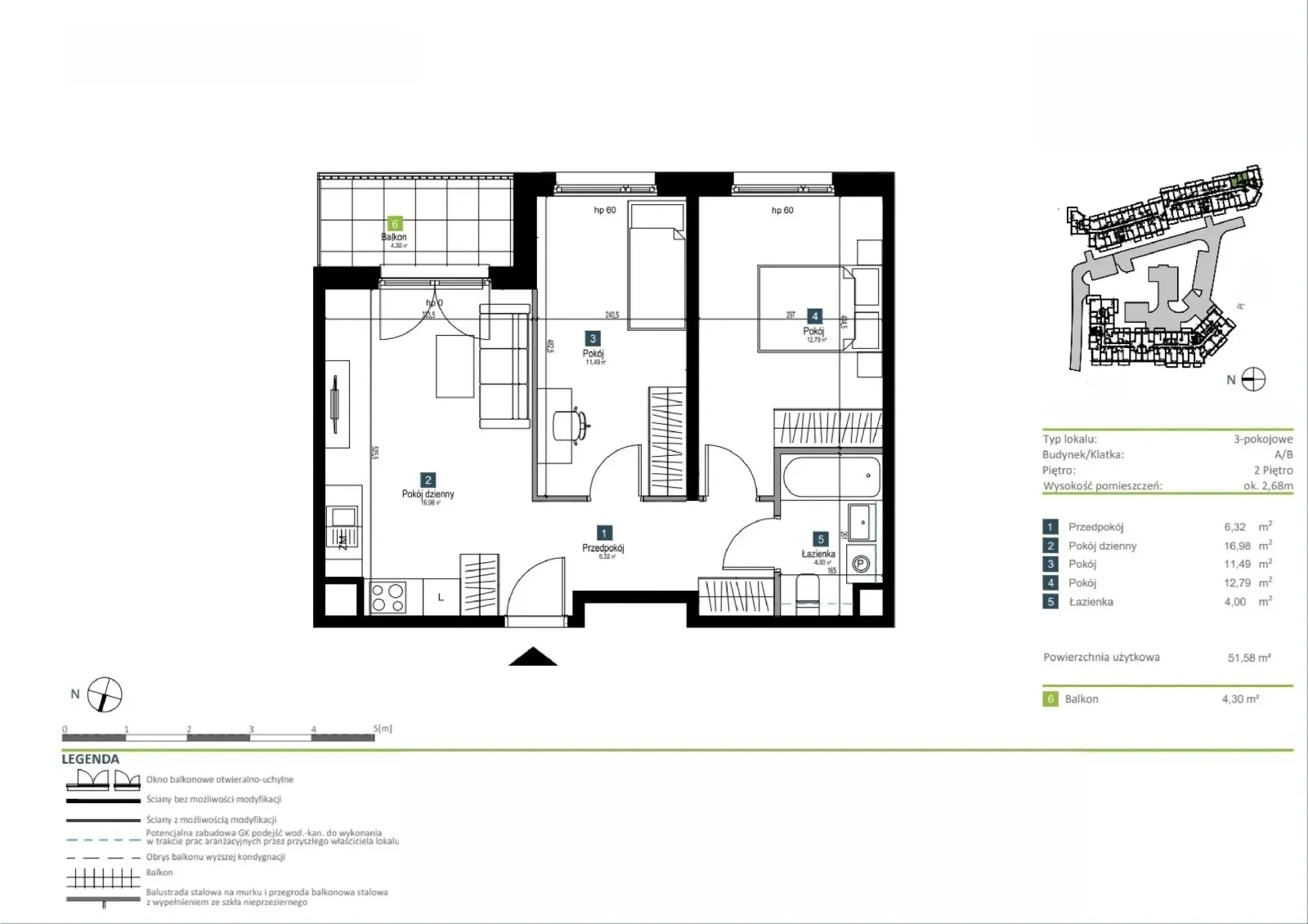 Floor plan: Apartment no. AB0208
