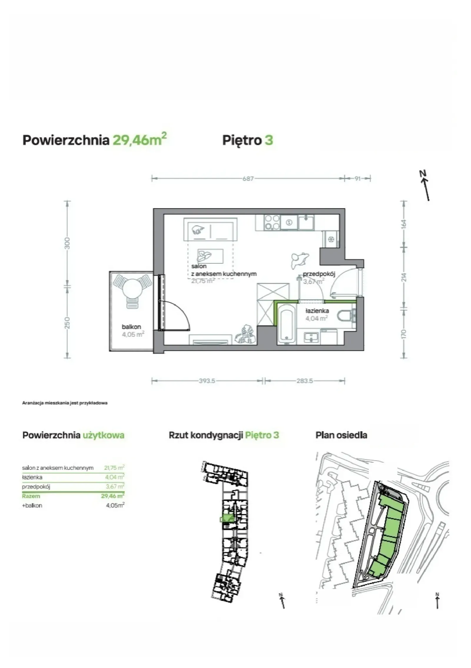 Rzut: Lokal A/KL2/3/01, 1 pok.