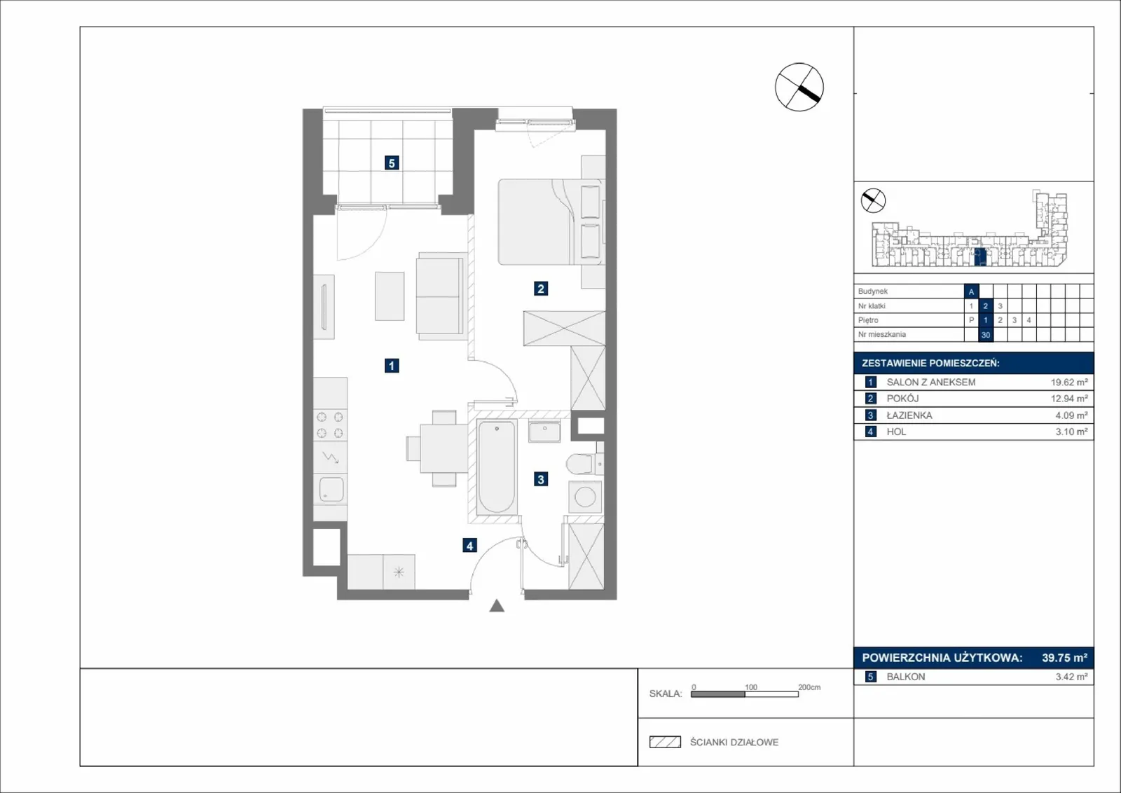 Floor plan: Apartment no. A30