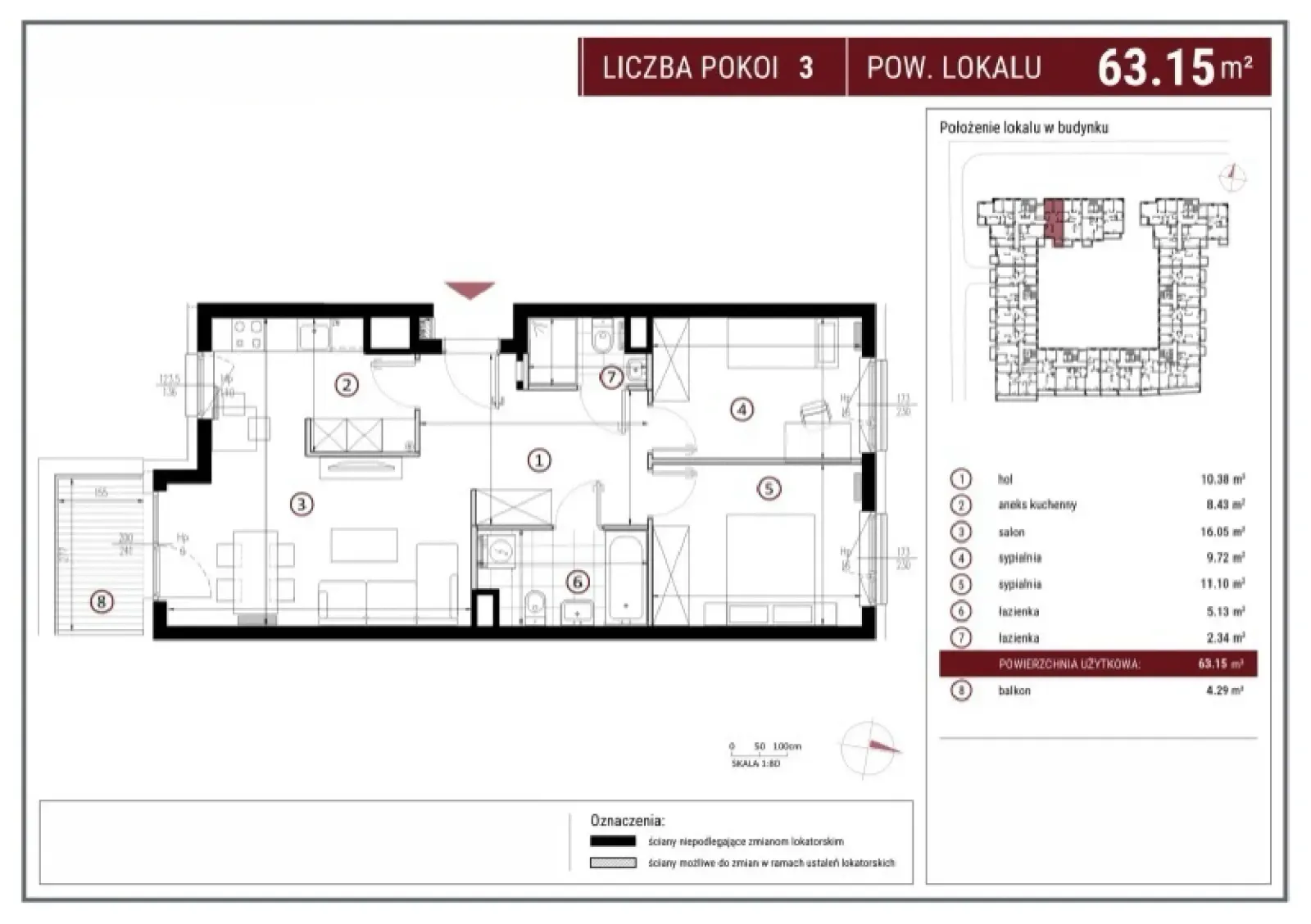 Floor plan: Apartment no. H/5/178