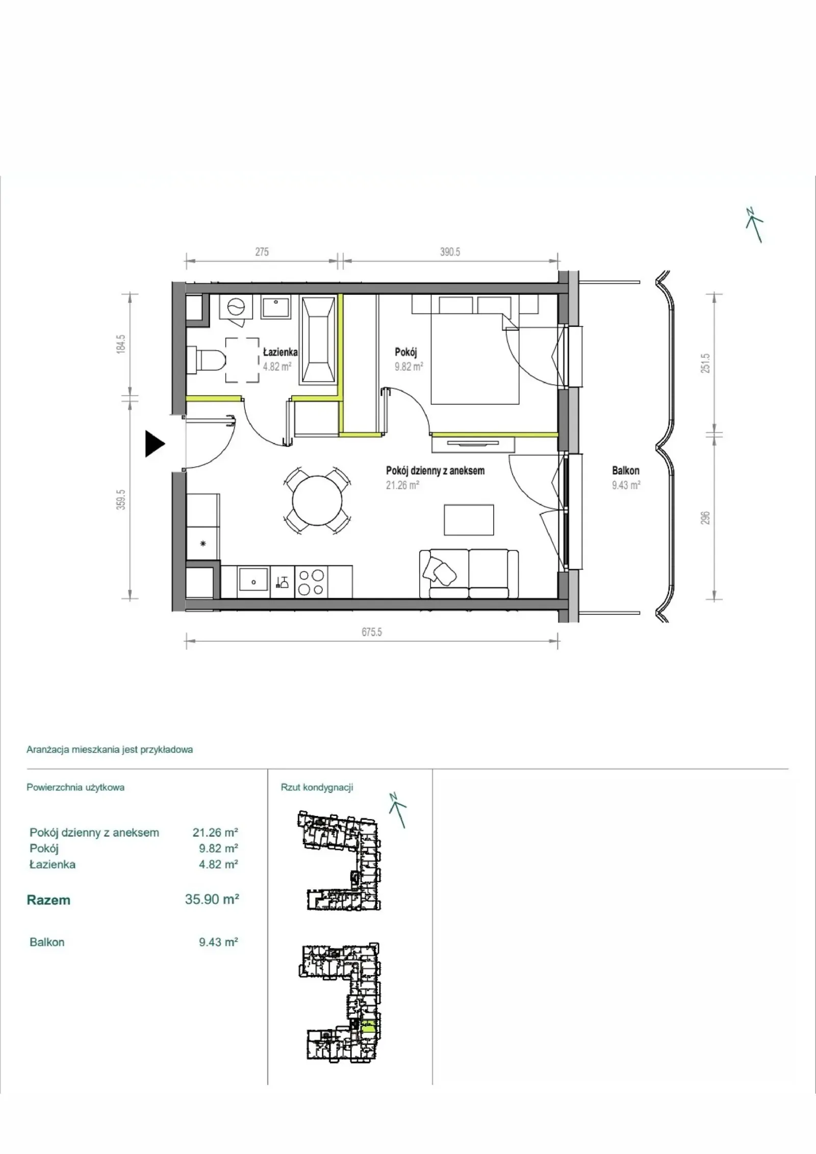 Floor plan: Apartment no. B/2/146