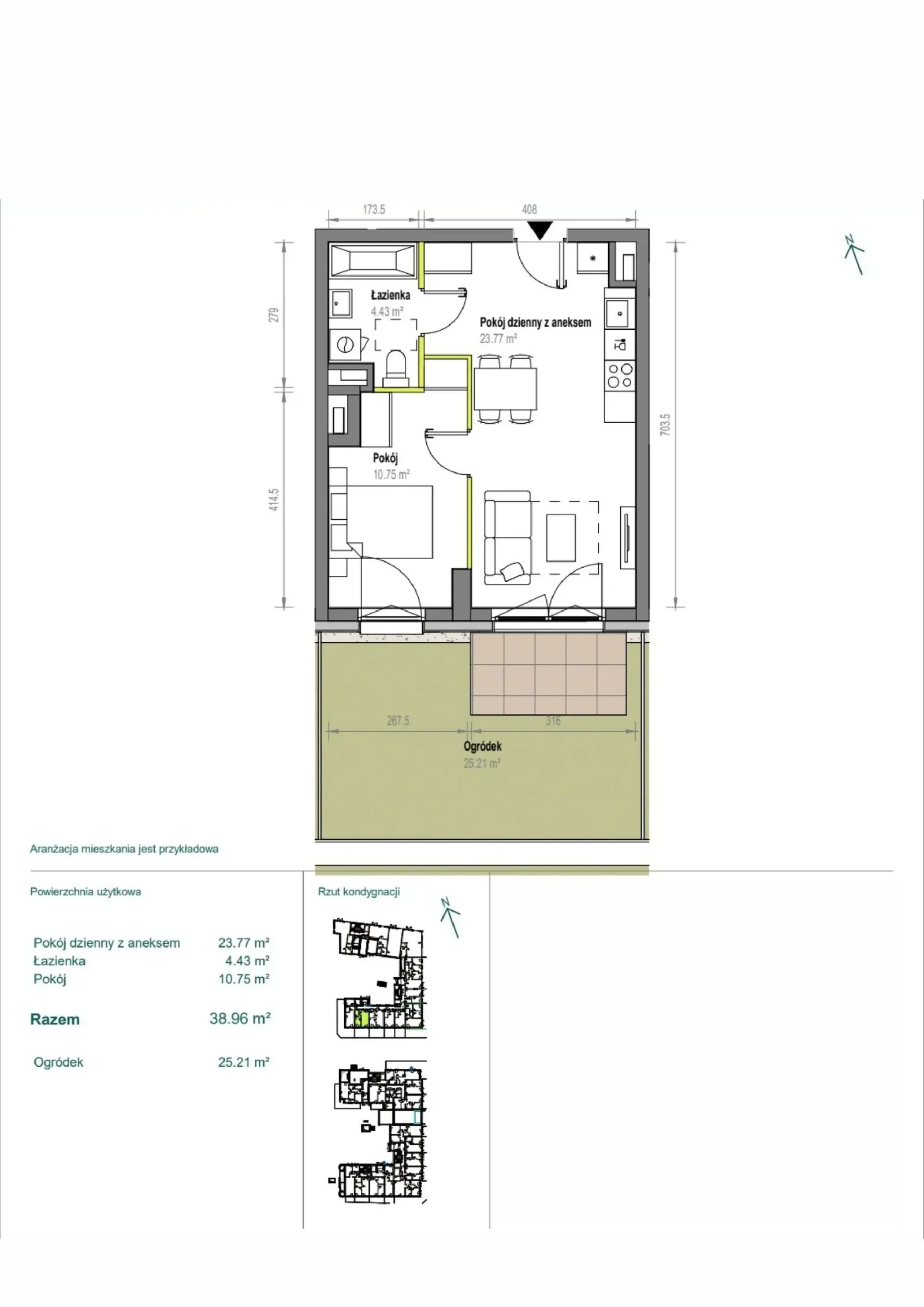Floor plan: Apartment no. A/2/27