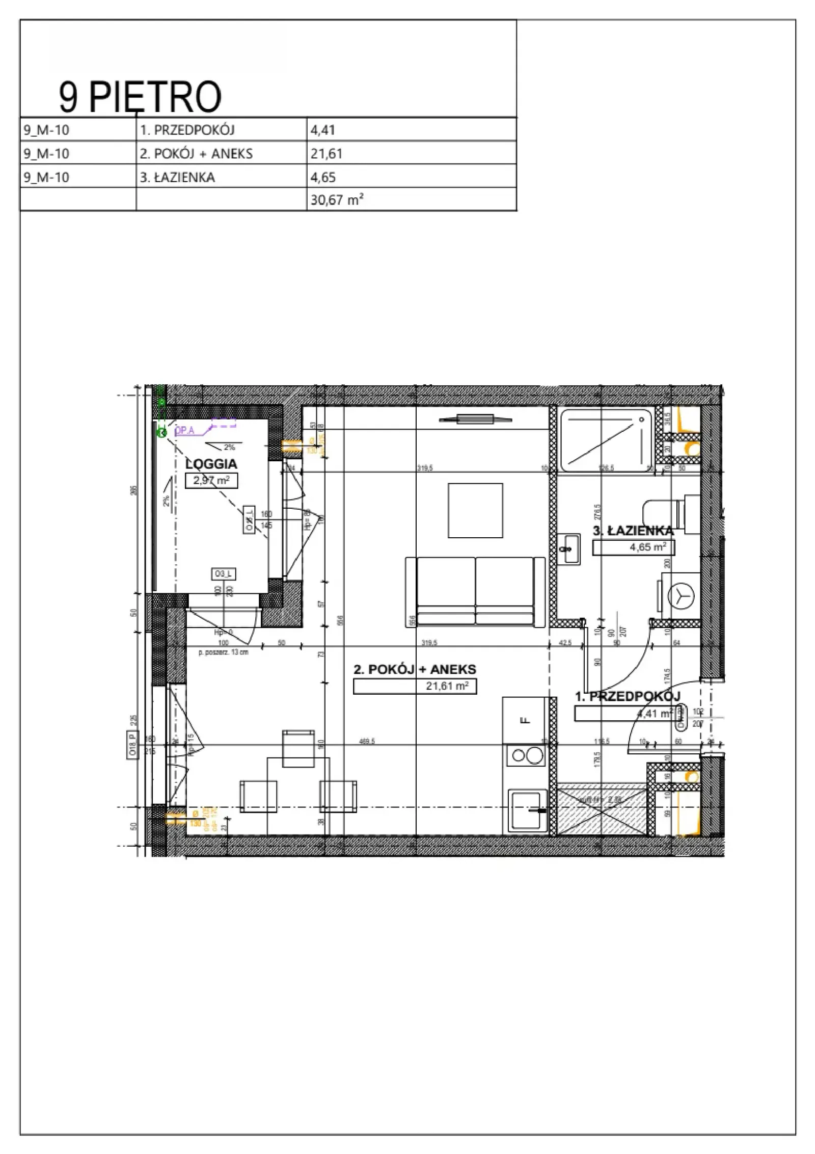 Floor plan: Apartment no. B99_A