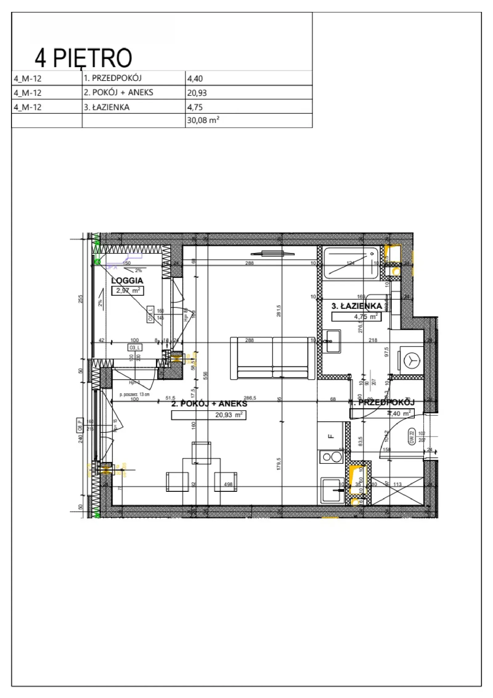 Floor plan: Apartment no. B41