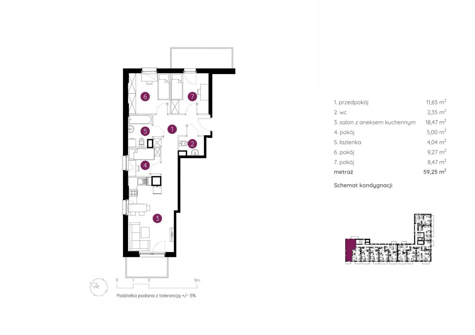 Floor plan: Apartment no. 3.B.4.06