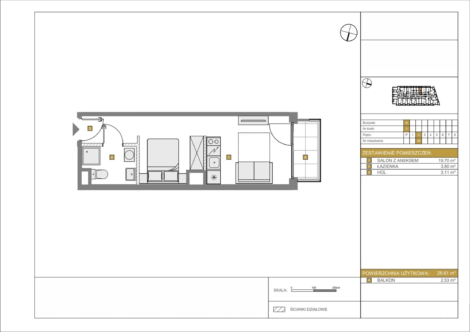 Floor plan: Apartment no. A28