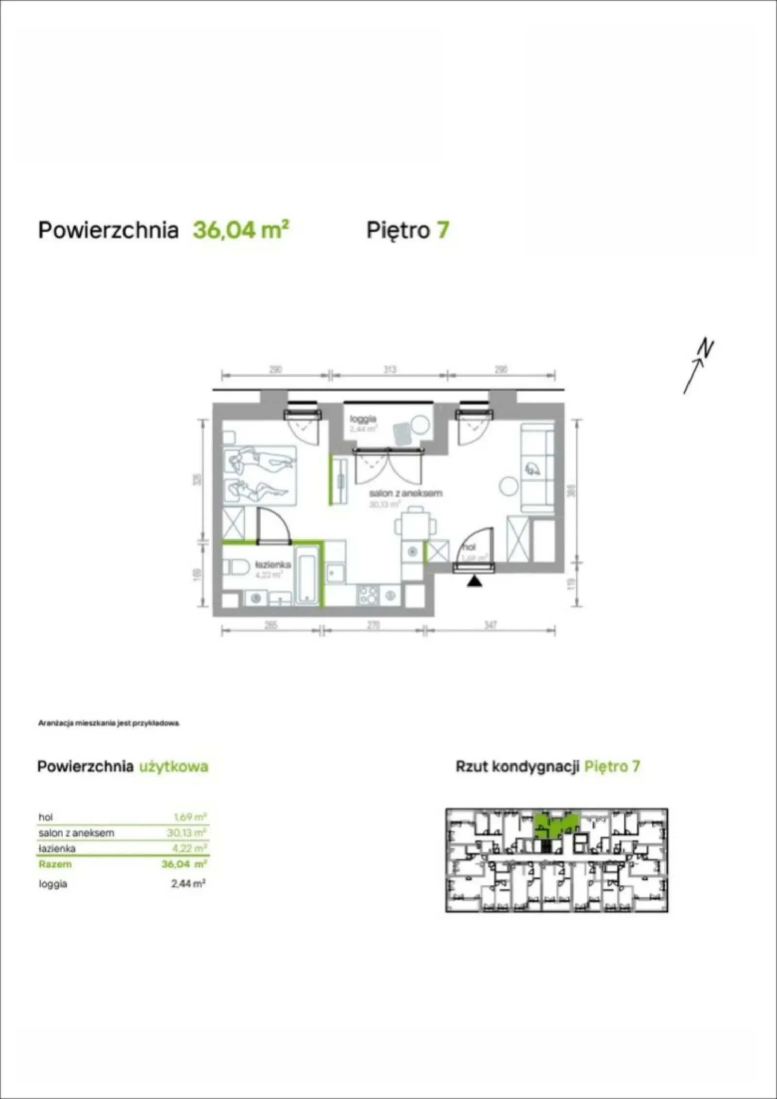 Rzut: Lokal 7/A/09, 1 pok.
