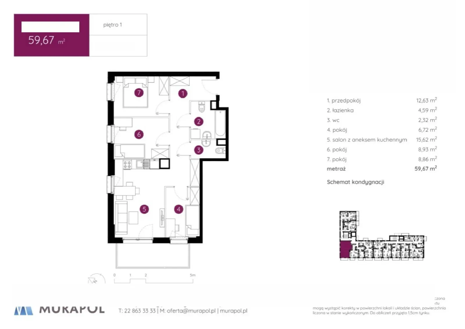Floor plan: Apartment no. 4.B.1.04