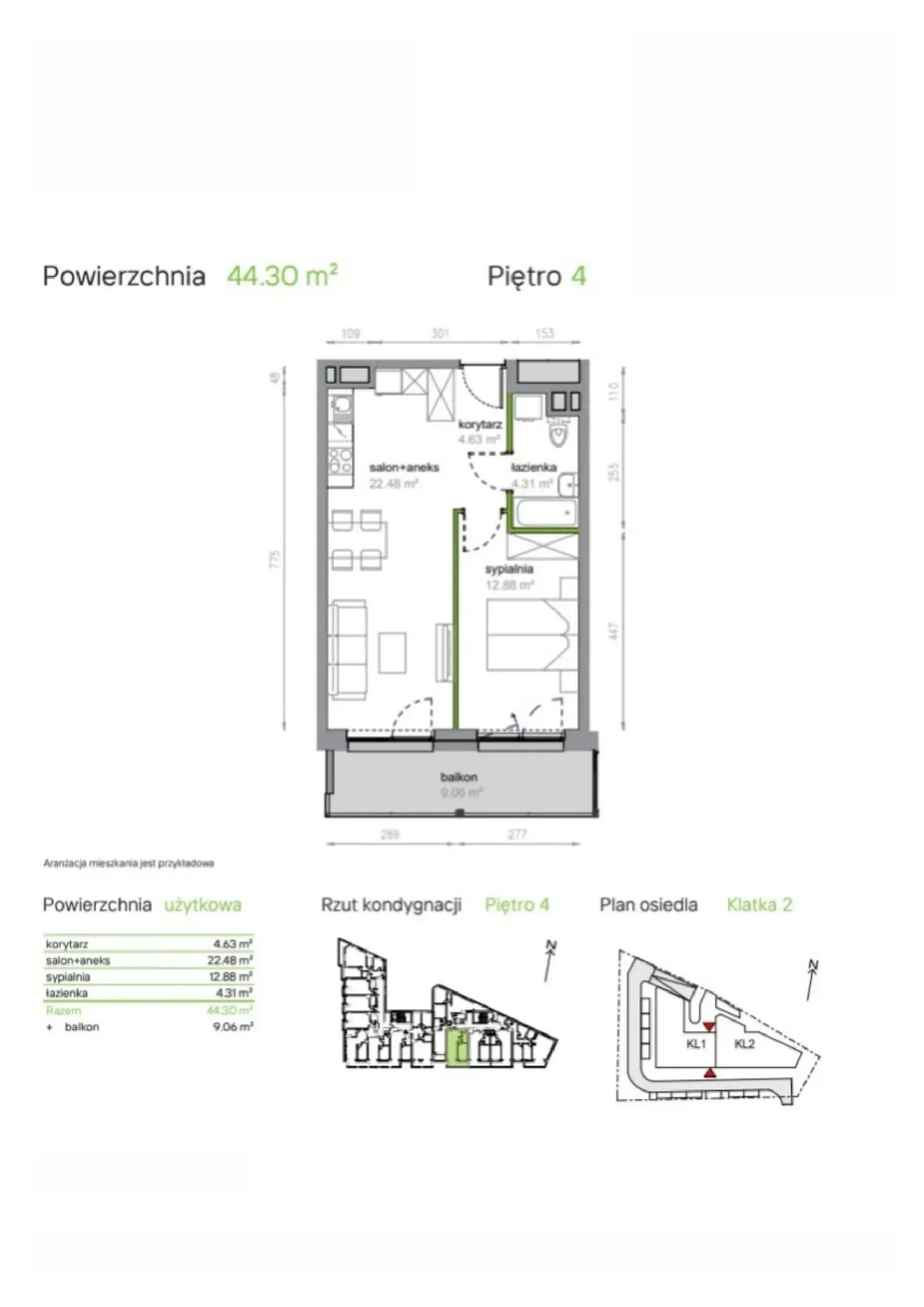 Floor plan: Apartment no. K2/4/19