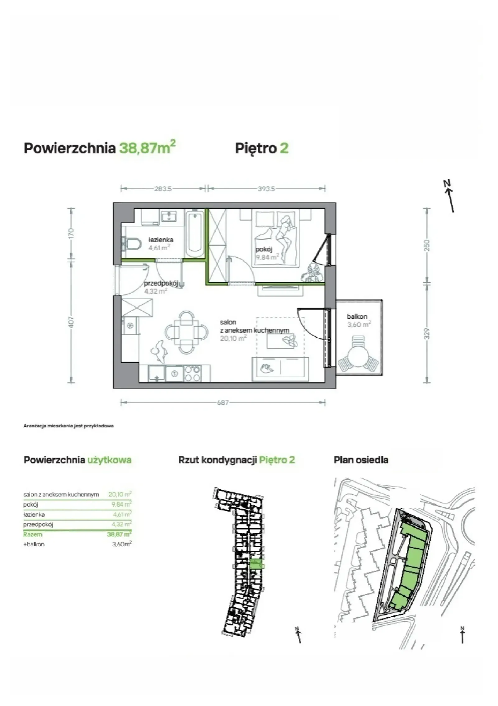 Floor plan: Apartment no. A/KL2/2/06