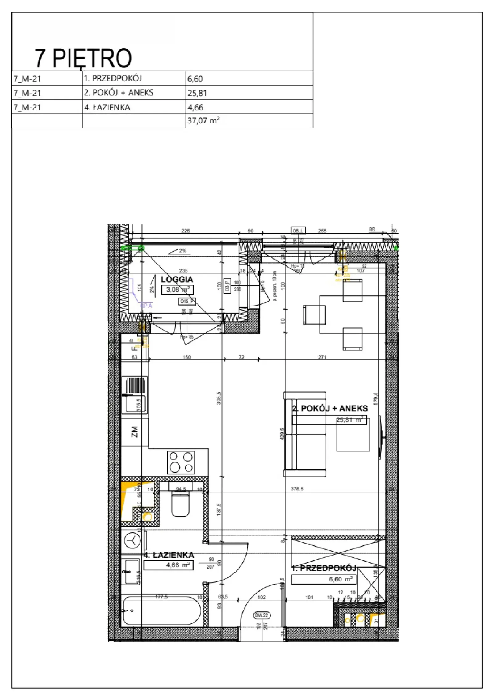 Floor plan: Apartment no. B90