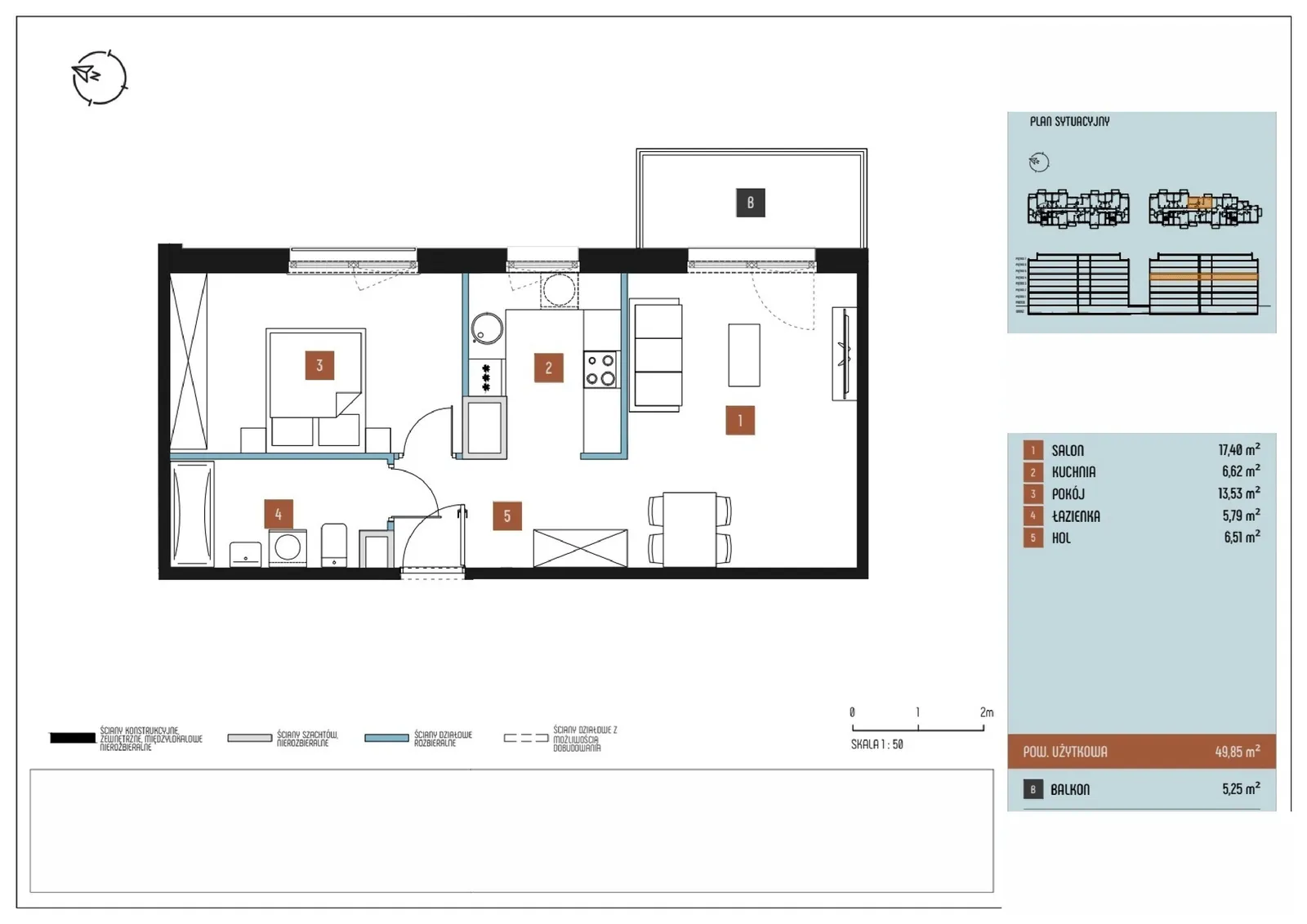 Floor plan: Apartment no. B9/100