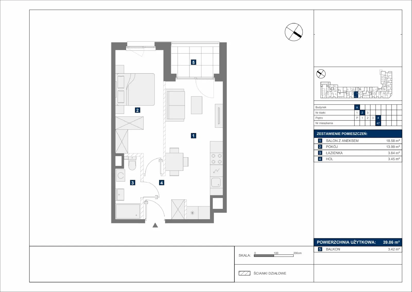 Floor plan: Apartment no. A47