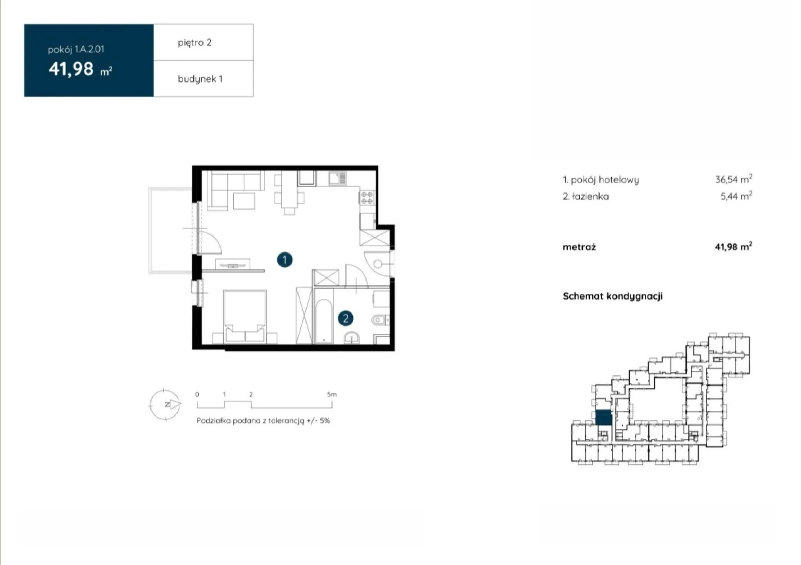 Floor plan: Apartment no. 1.A.2.01