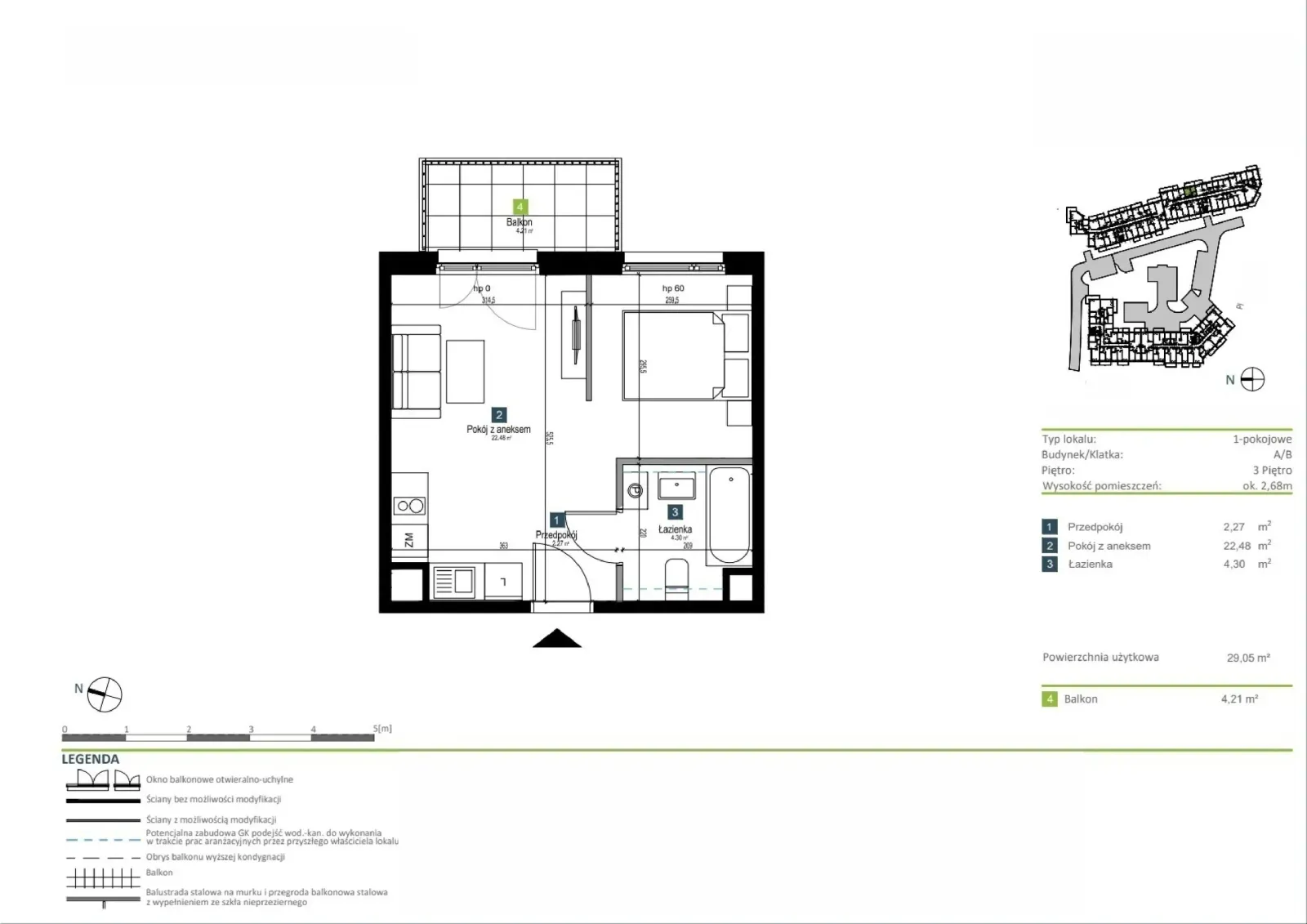 Floor plan: Apartment no. AB0305