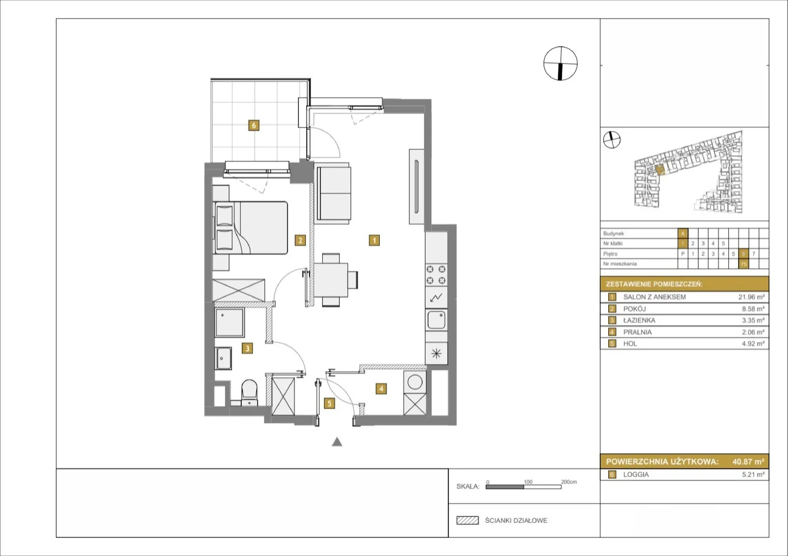 Floor plan: Apartment no. A75