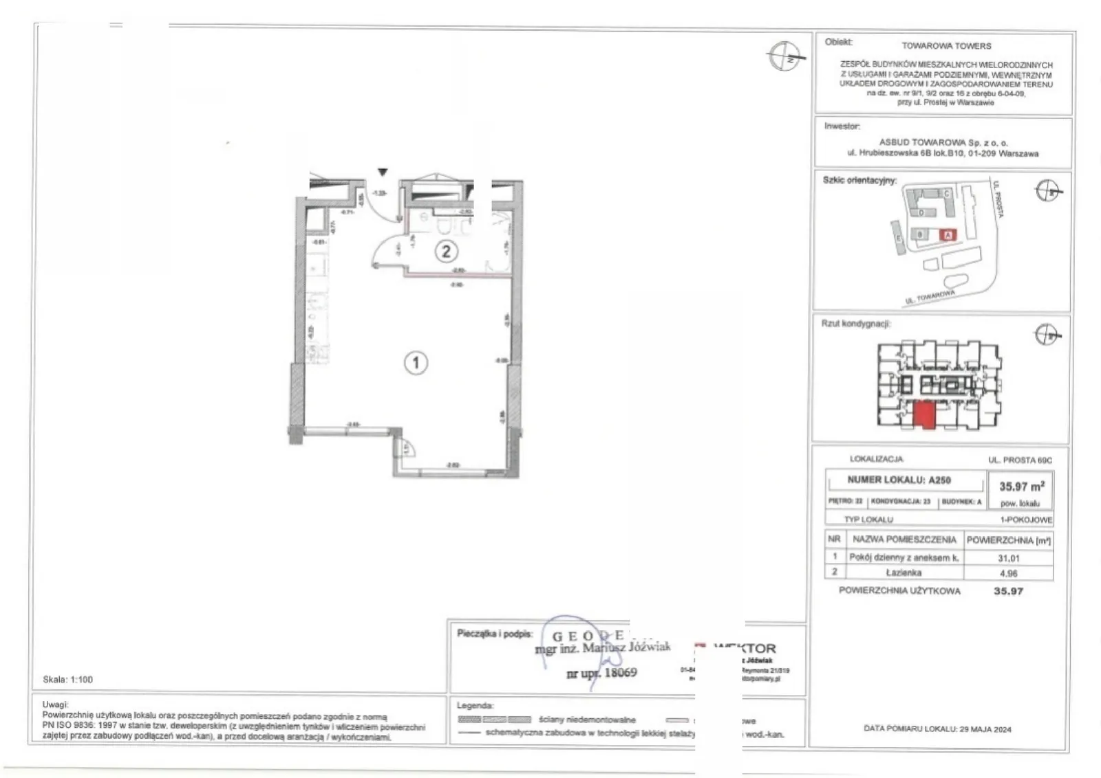 Floor plan: Apartment no. A.250