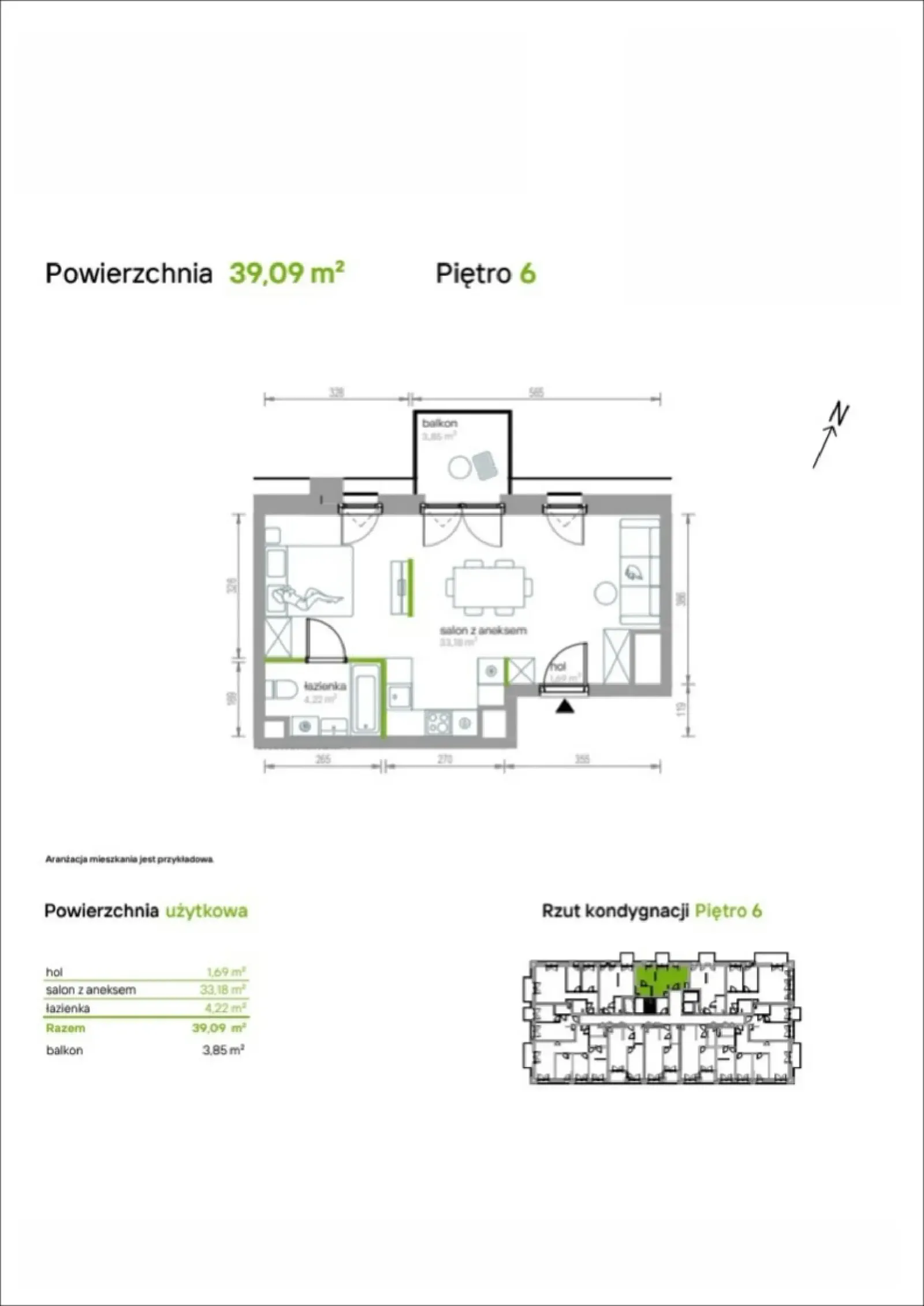 Floor plan: Apartment no. 6/A/09