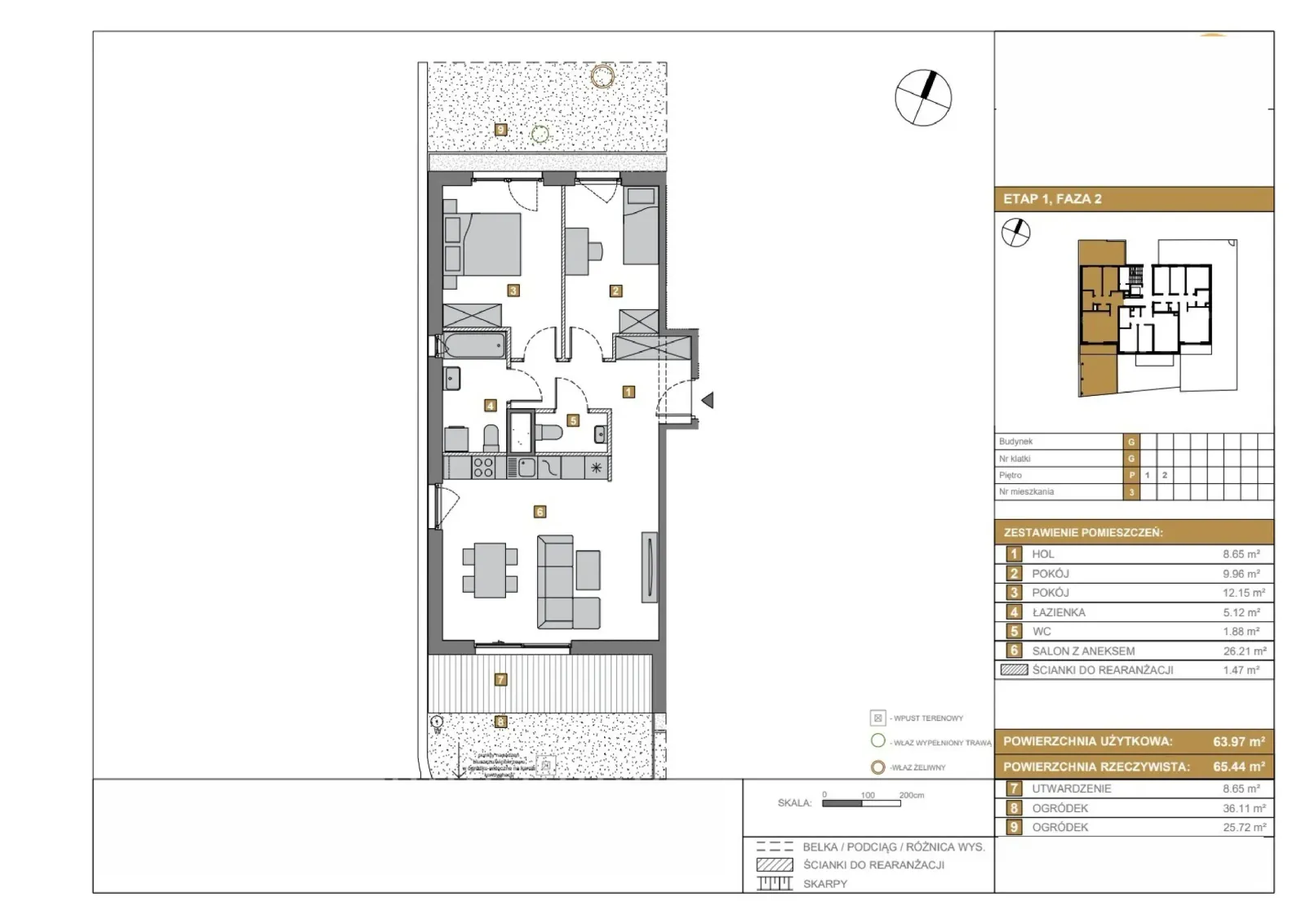 Floor plan: Apartment no. G3