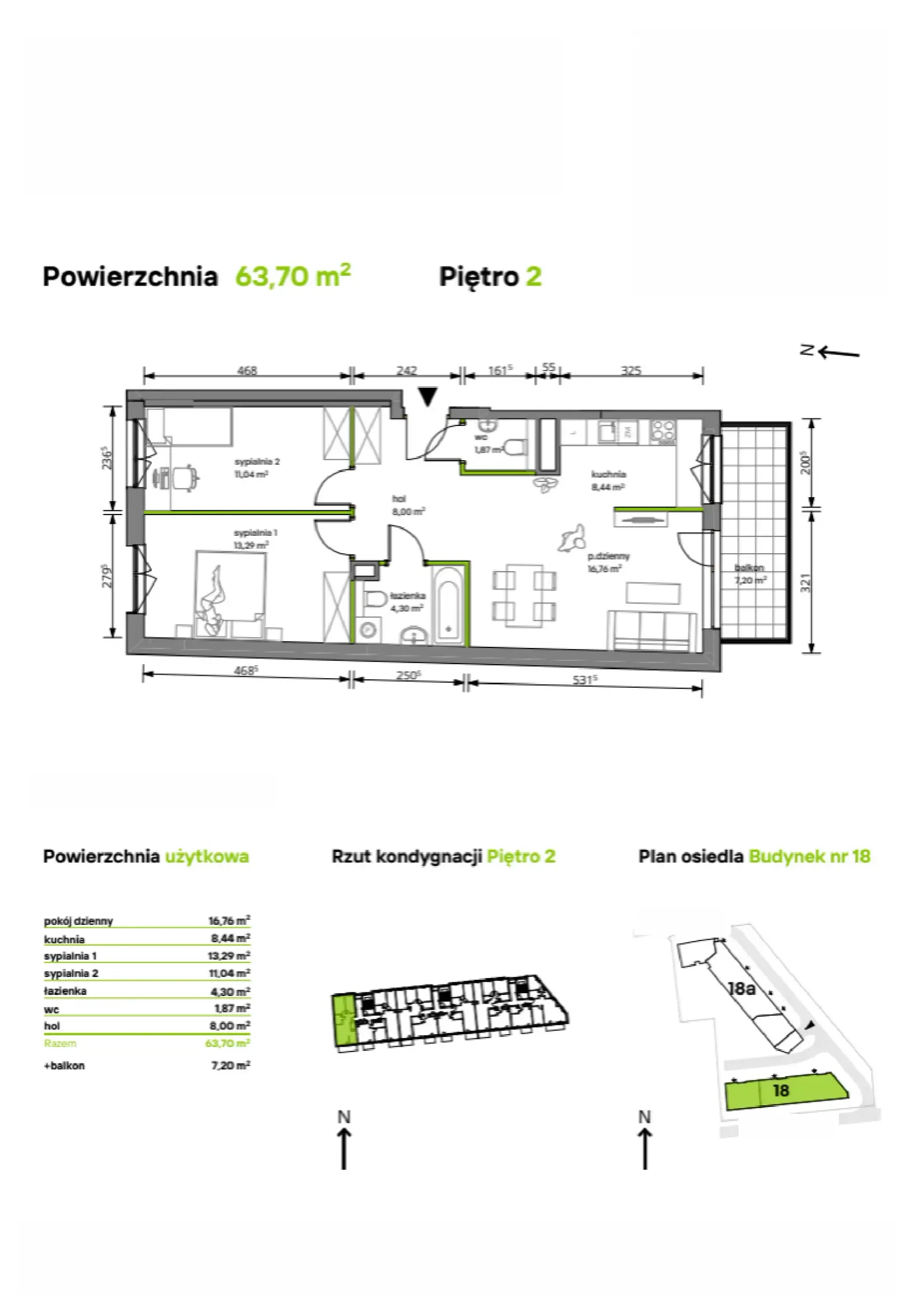 Rzut: Lokal 18/062, 3 pok.