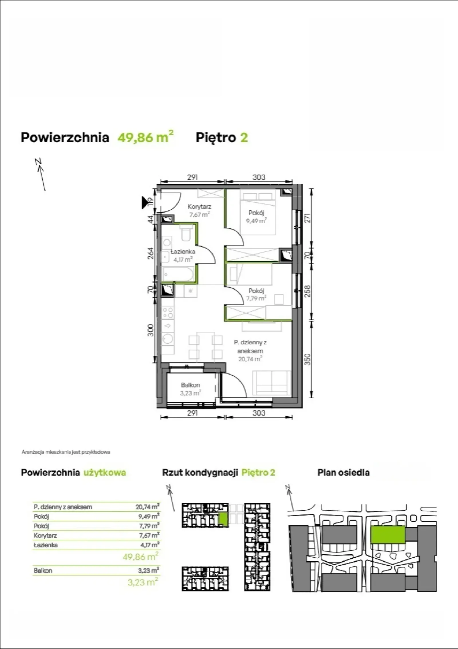 Rzut: Lokal D1/02/14, 3 pok.