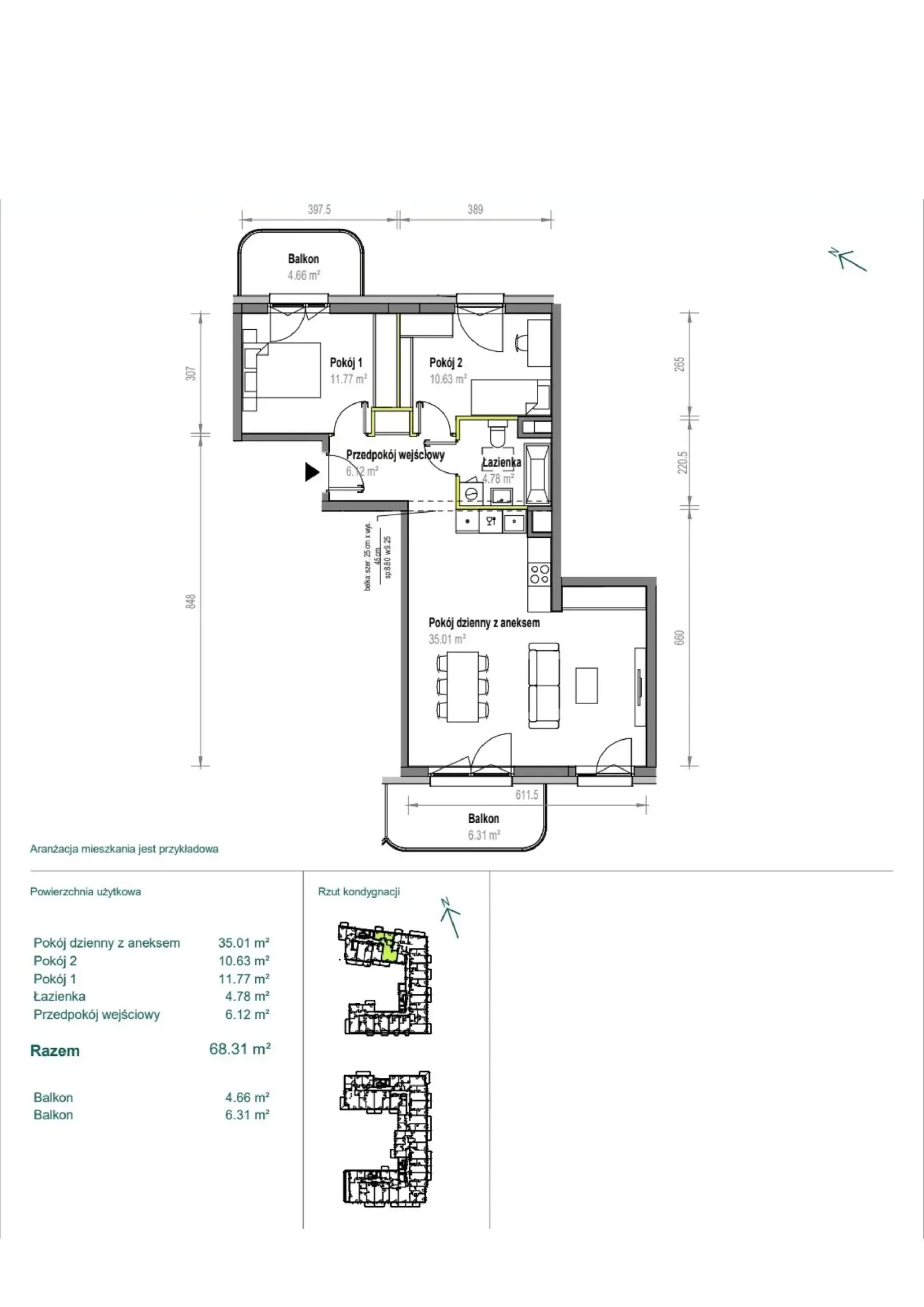 Floor plan: Apartment no. A/1/5