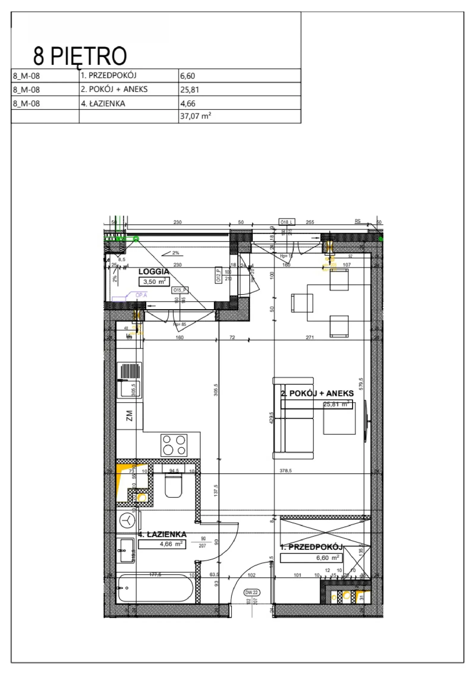 Floor plan: Apartment no. B98
