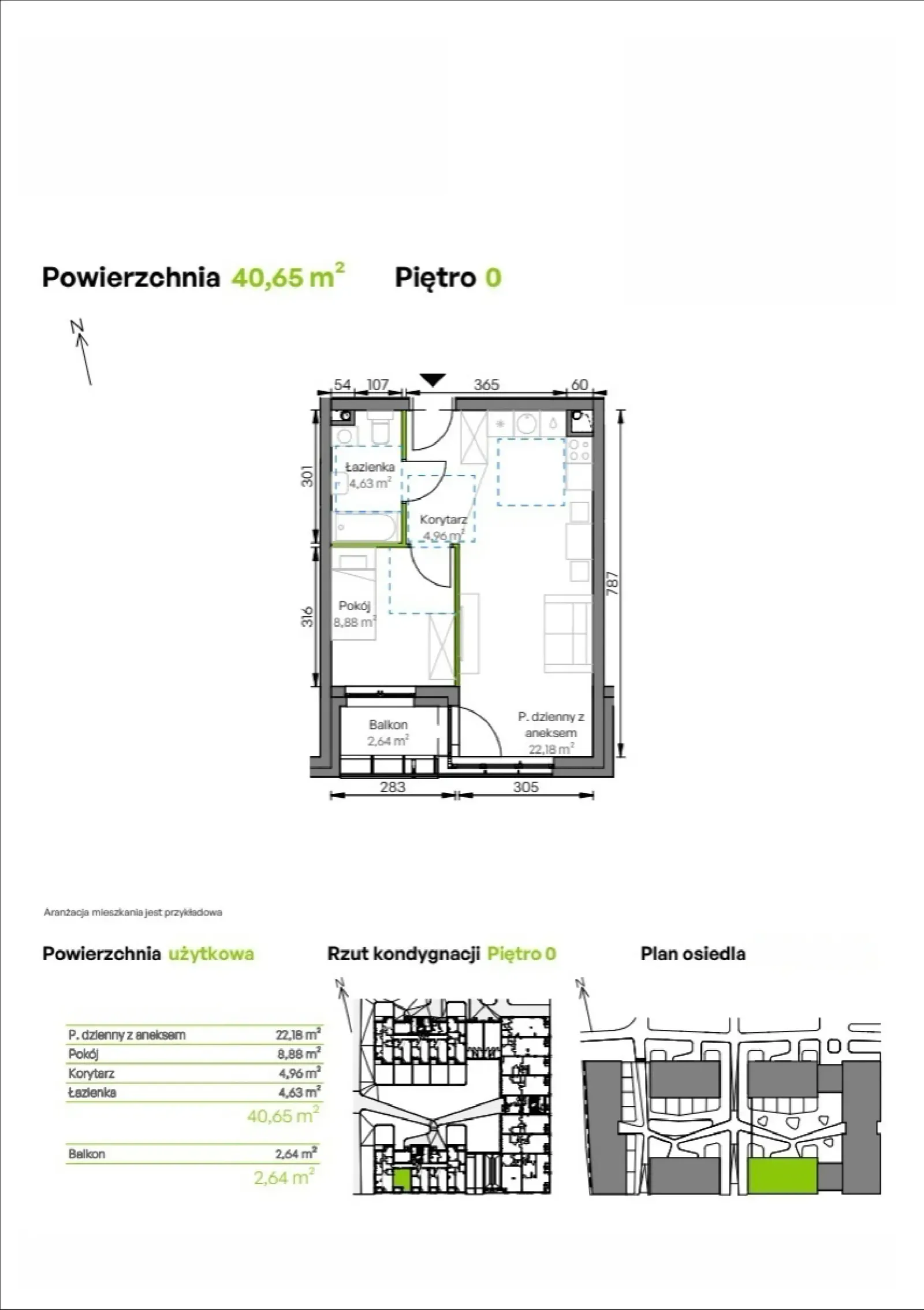Rzut: Lokal D3/00/04, 2 pok.