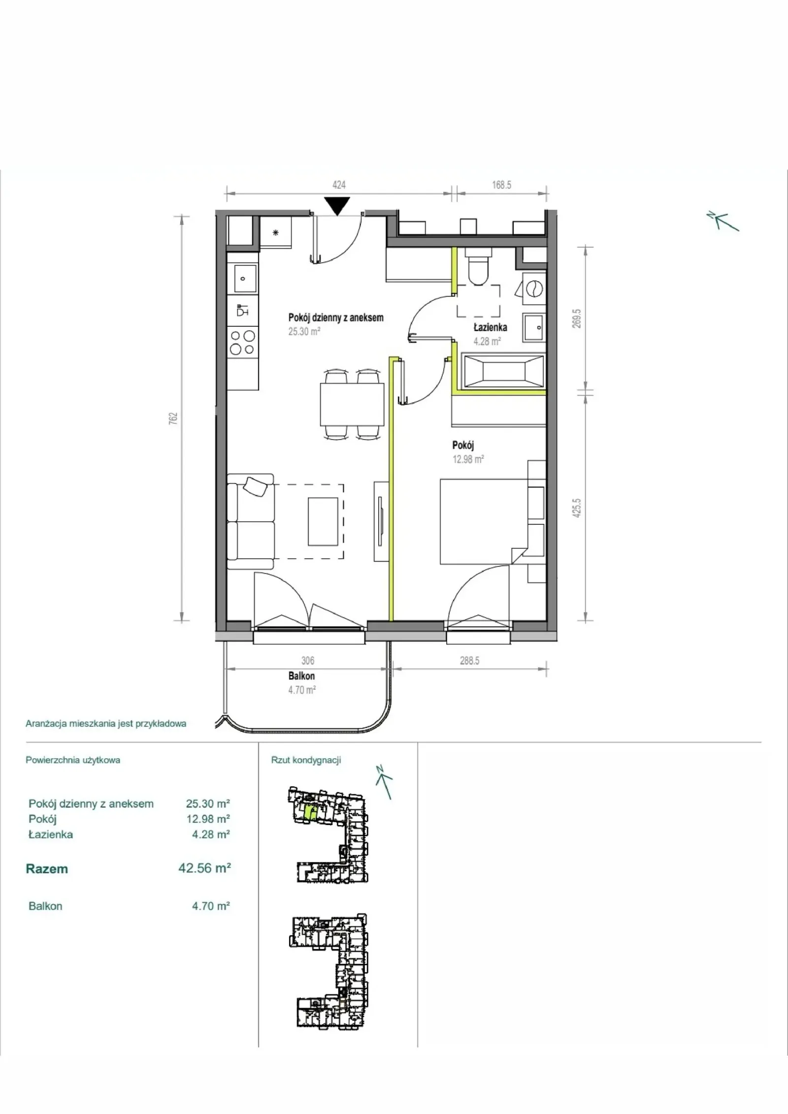 Floor plan: Apartment no. A/1/15