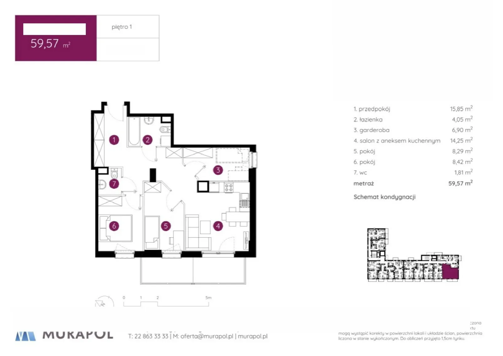Floor plan: Apartment no. 4.A.1.02
