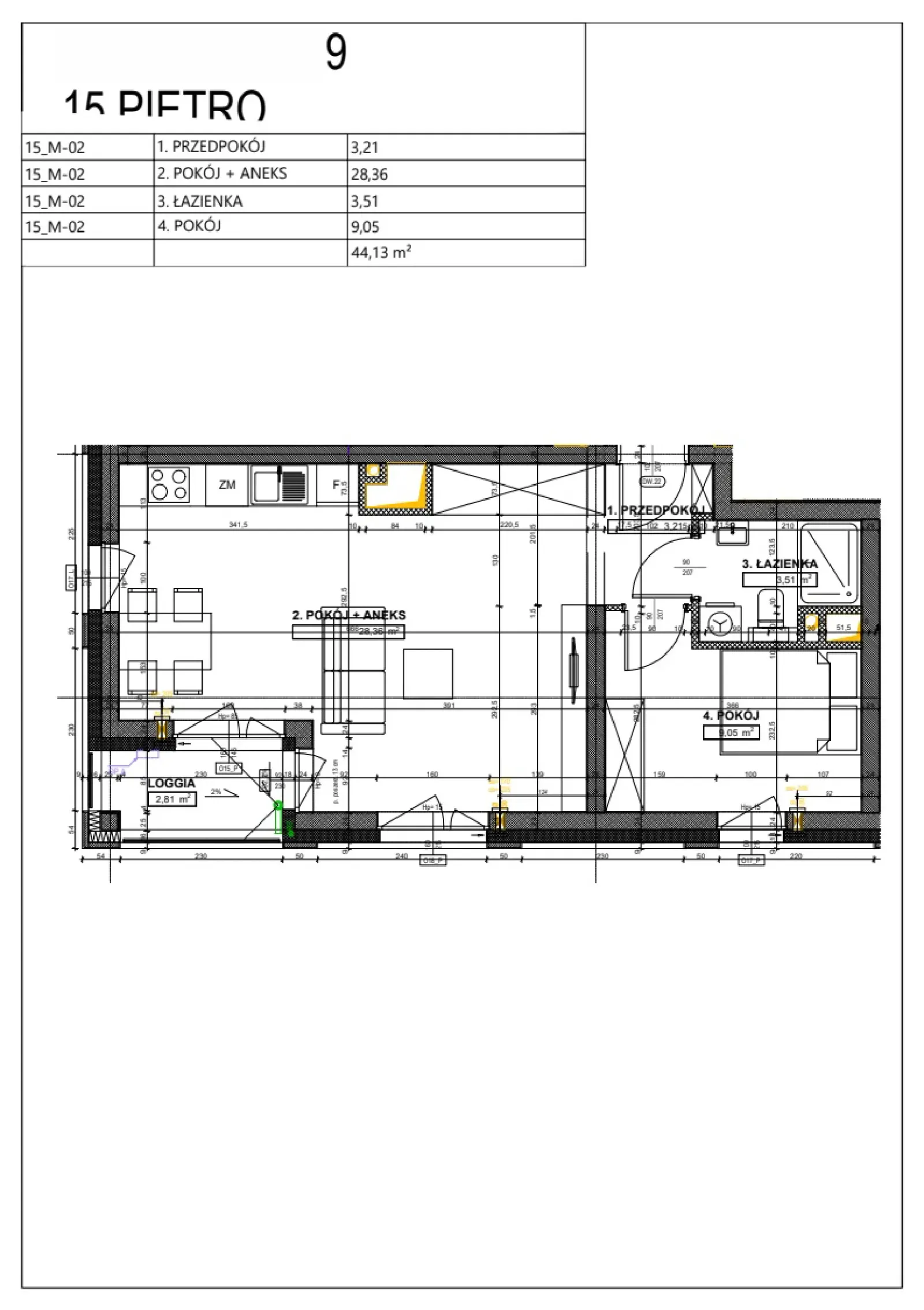 Floor plan: Apartment no. B139