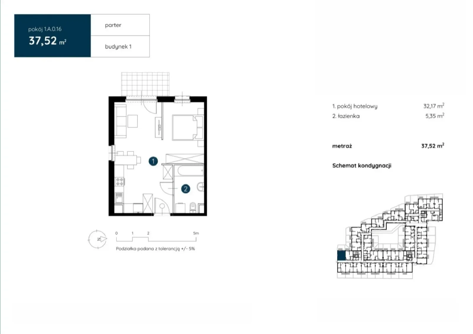 Floor plan: Apartment no. 1.A.0.16