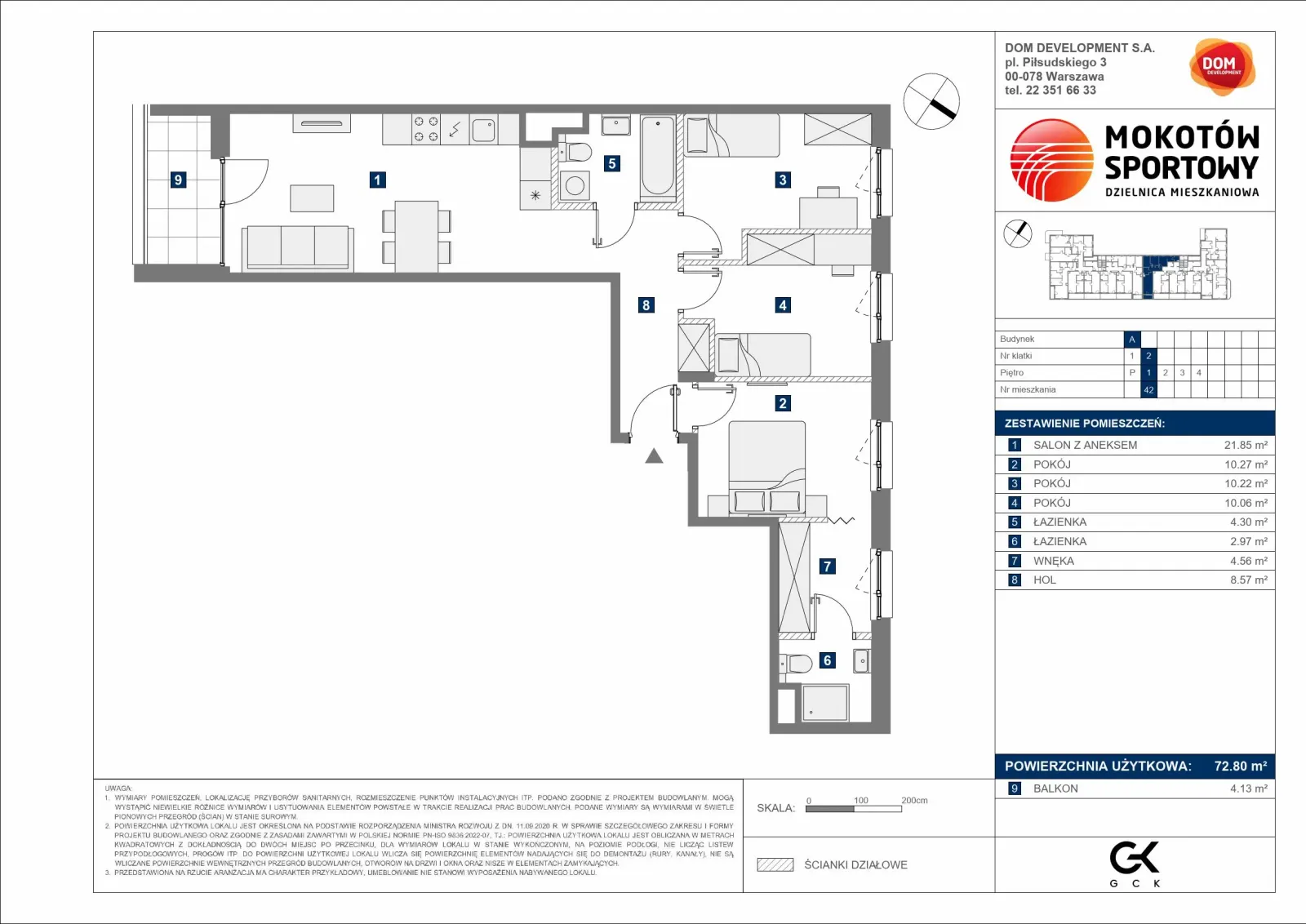 Floor plan: Apartment no. A42