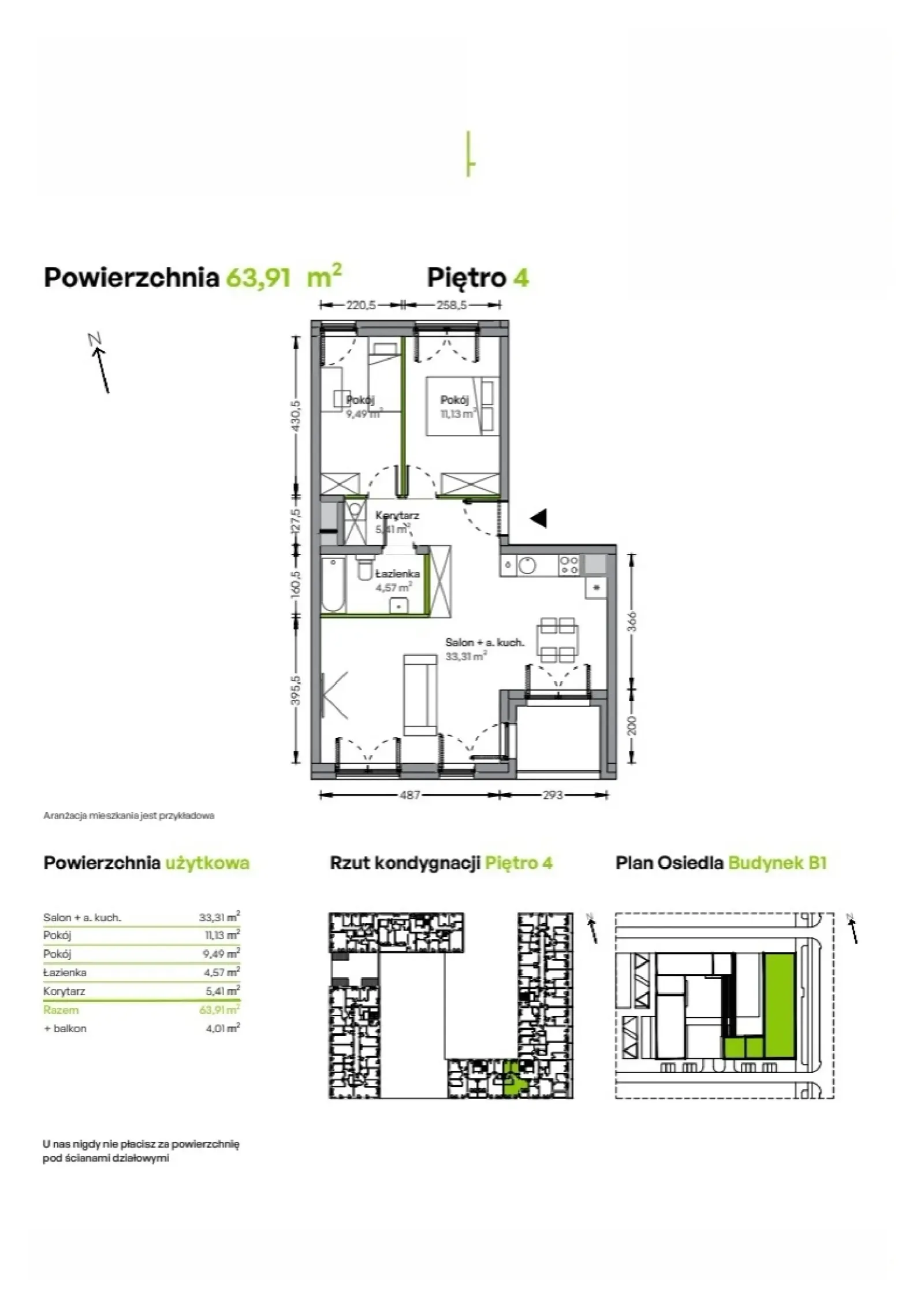 Rzut: Lokal B.04.02.04, 3 pok.