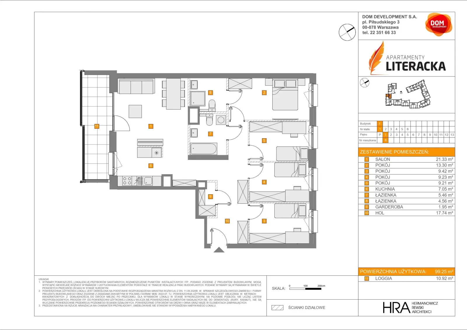 Floor plan: Apartment no. F8