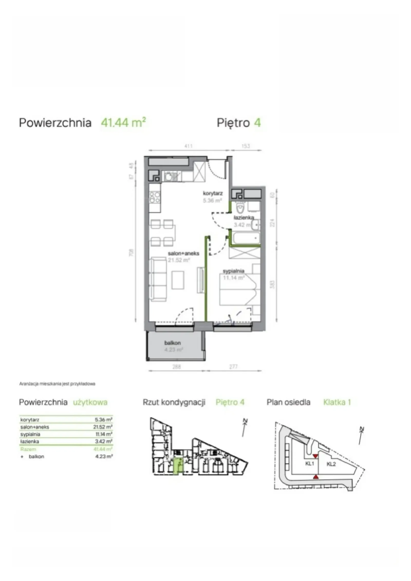 Floor plan: Apartment no. K1/4/26