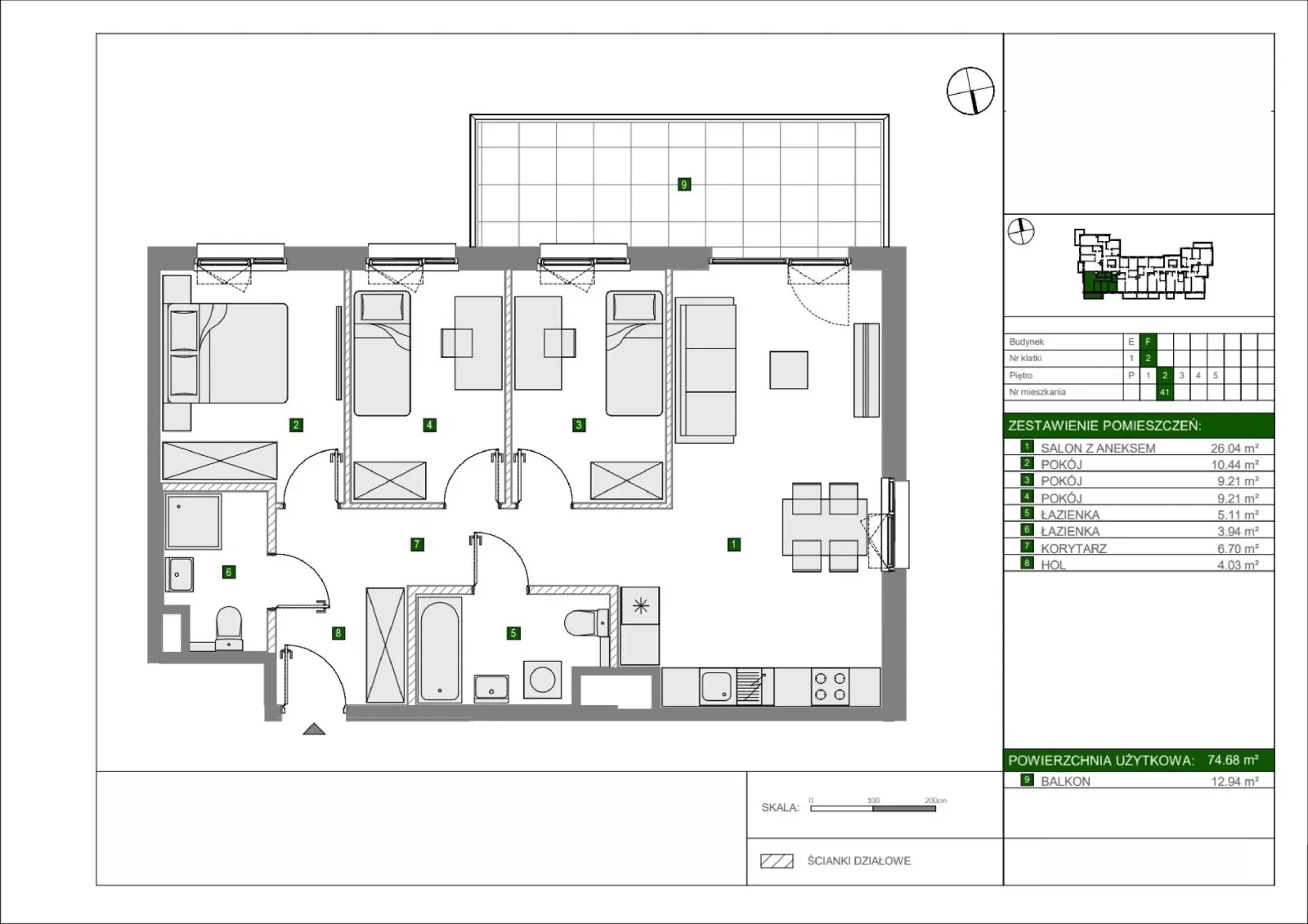 Floor plan: Apartment no. F41