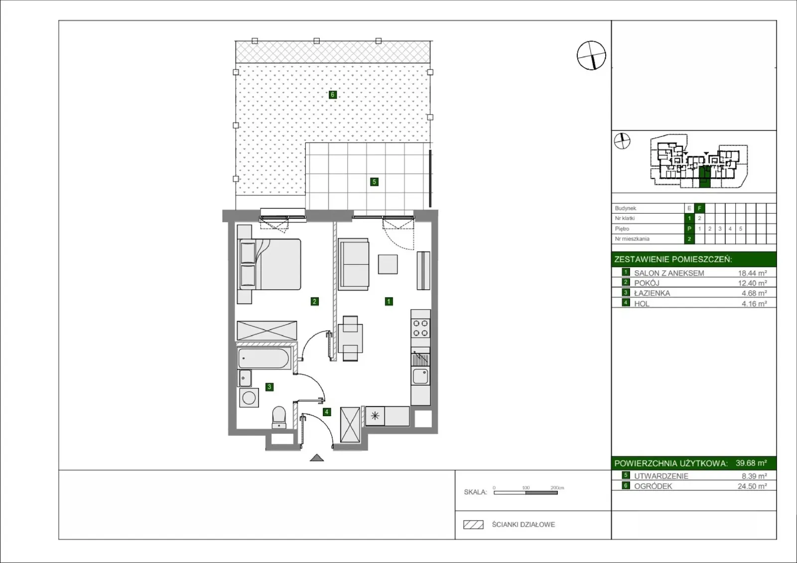 Floor plan: Apartment no. F2