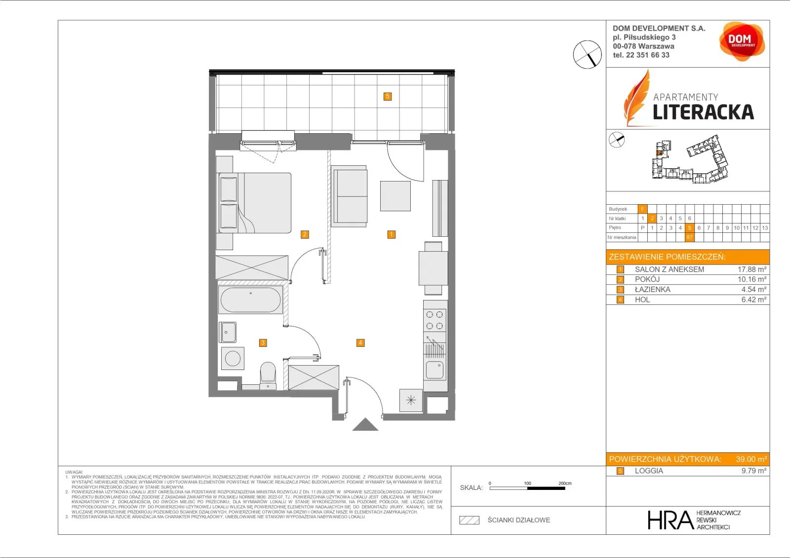 Floor plan: Apartment no. F87