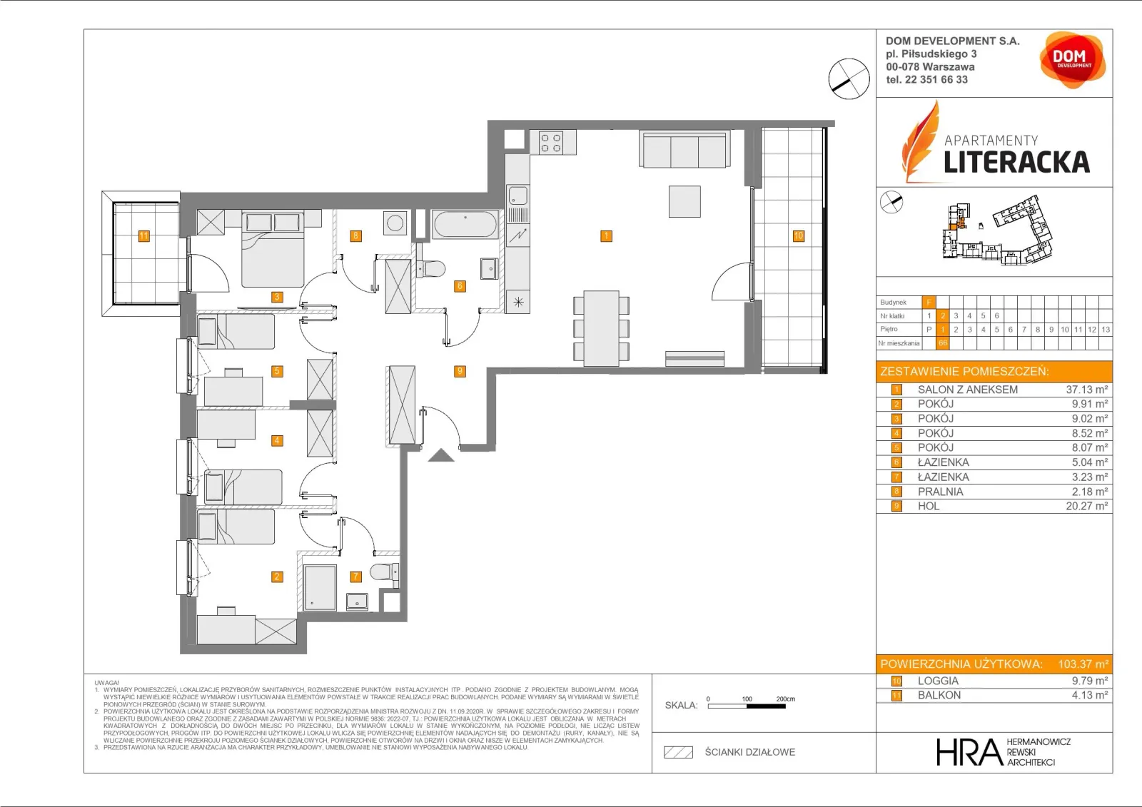 Floor plan: Apartment no. F66
