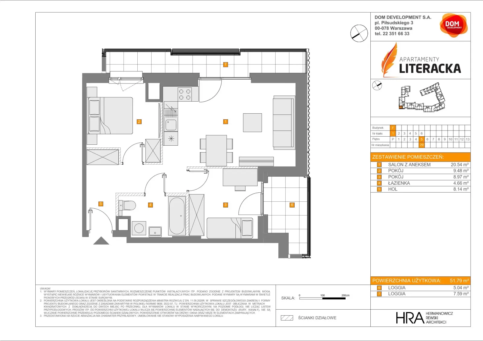 Floor plan: Apartment no. F29